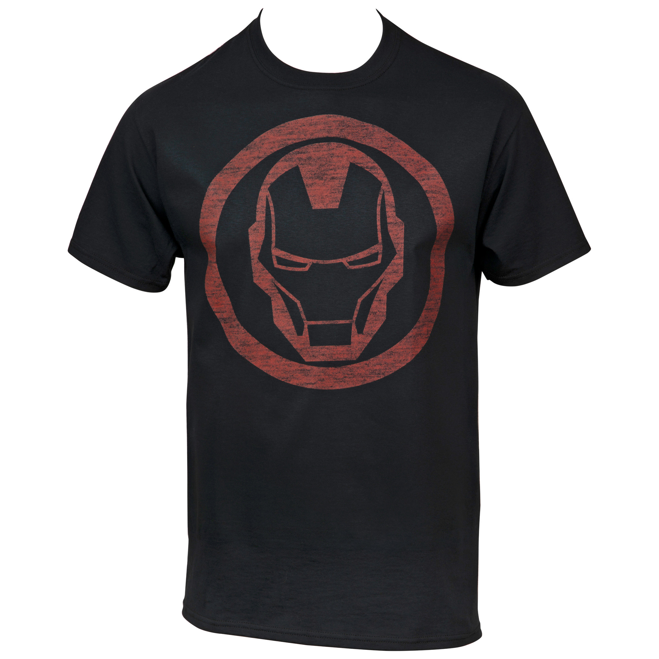 Iron Man Distressed Icon Men's T-Shirt, Black
