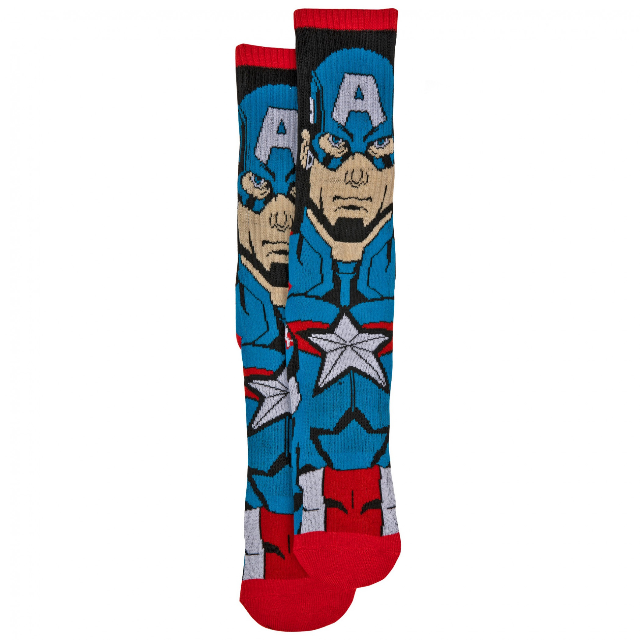 Captain America Character Athletic Socks, Multi-Color