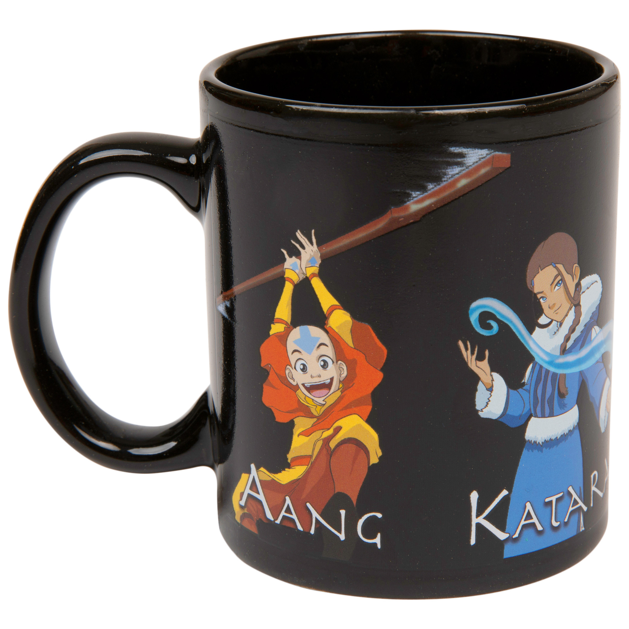 Avatar: The Last Airbender Characters Heat Change Ceramic Mug, Black