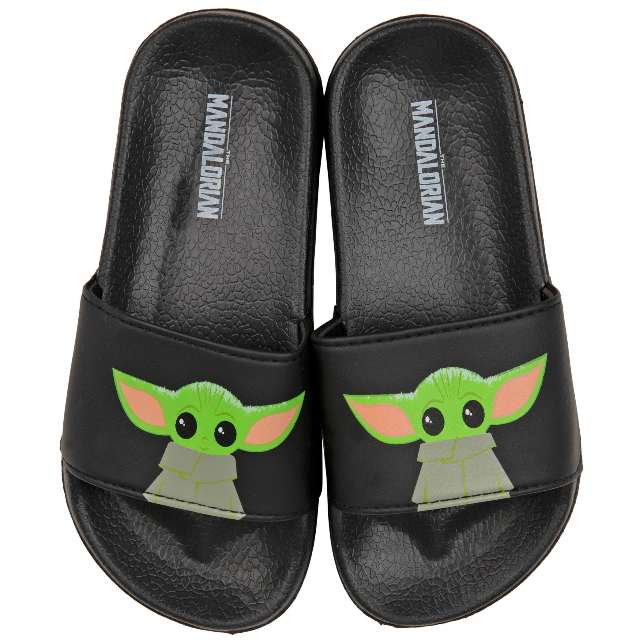Star Wars The Mandalorian The Child Grogu Kids Slip Sandals, Black
