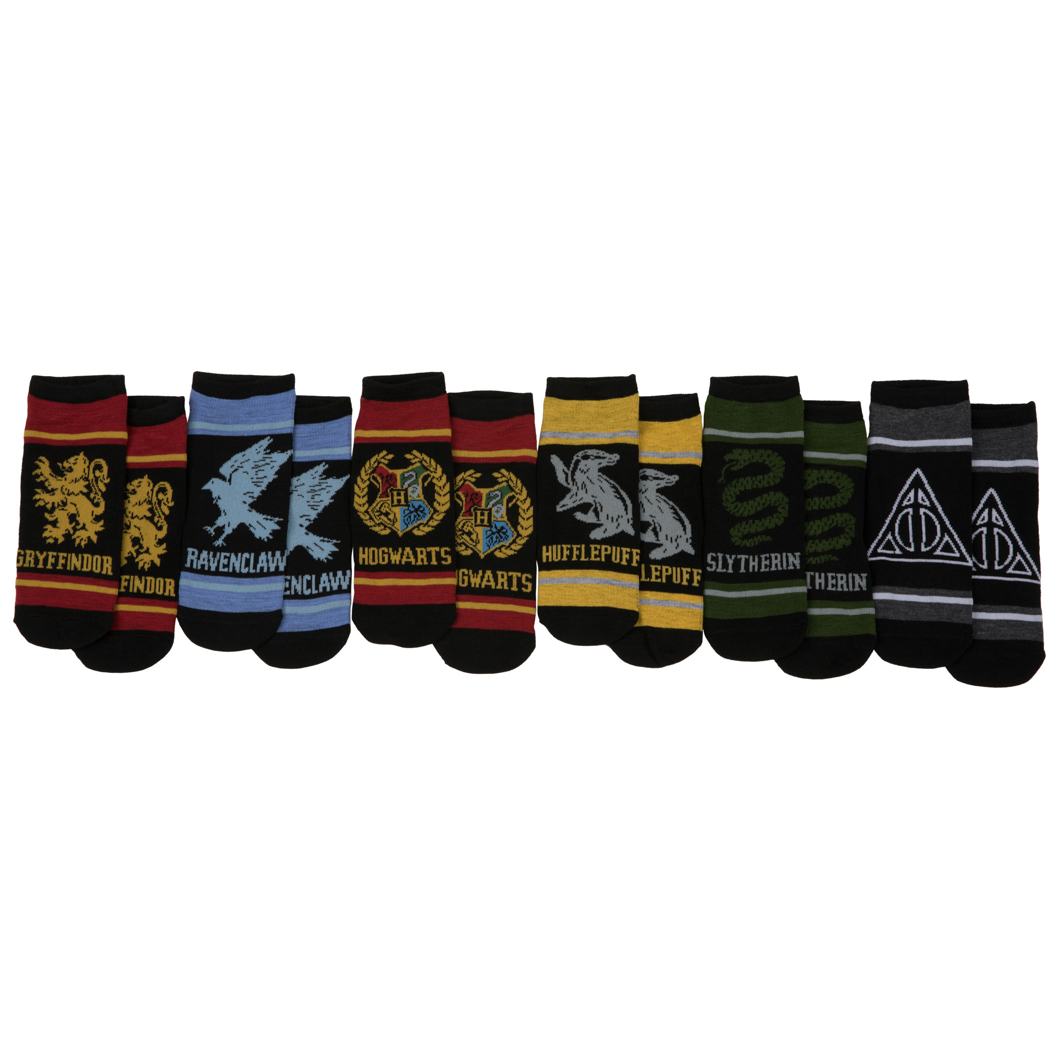 Harry Potter Icons Women's 6-Pair Pack of Low Cut Socks, Multi-Color
