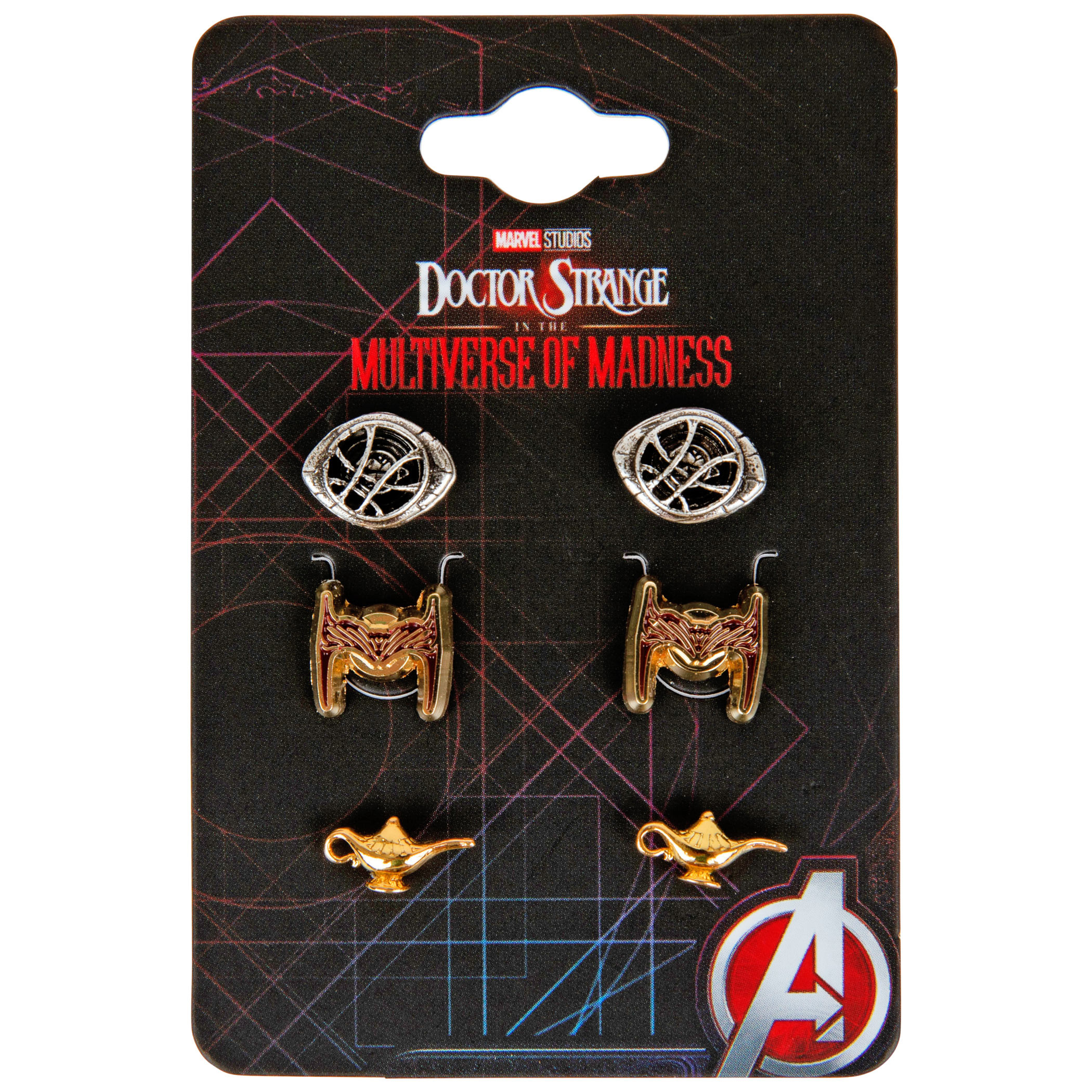 Doctor Strange in The Multiverse of Madness Earrings 3-Pairs Set, Multi-Color