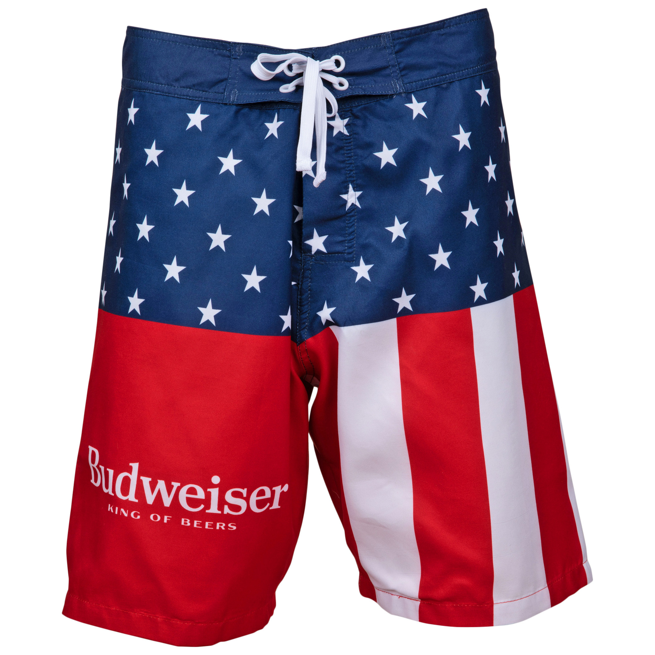 Budweiser King of Beers Stars and Stripes Men's Swim Trunks Board ...