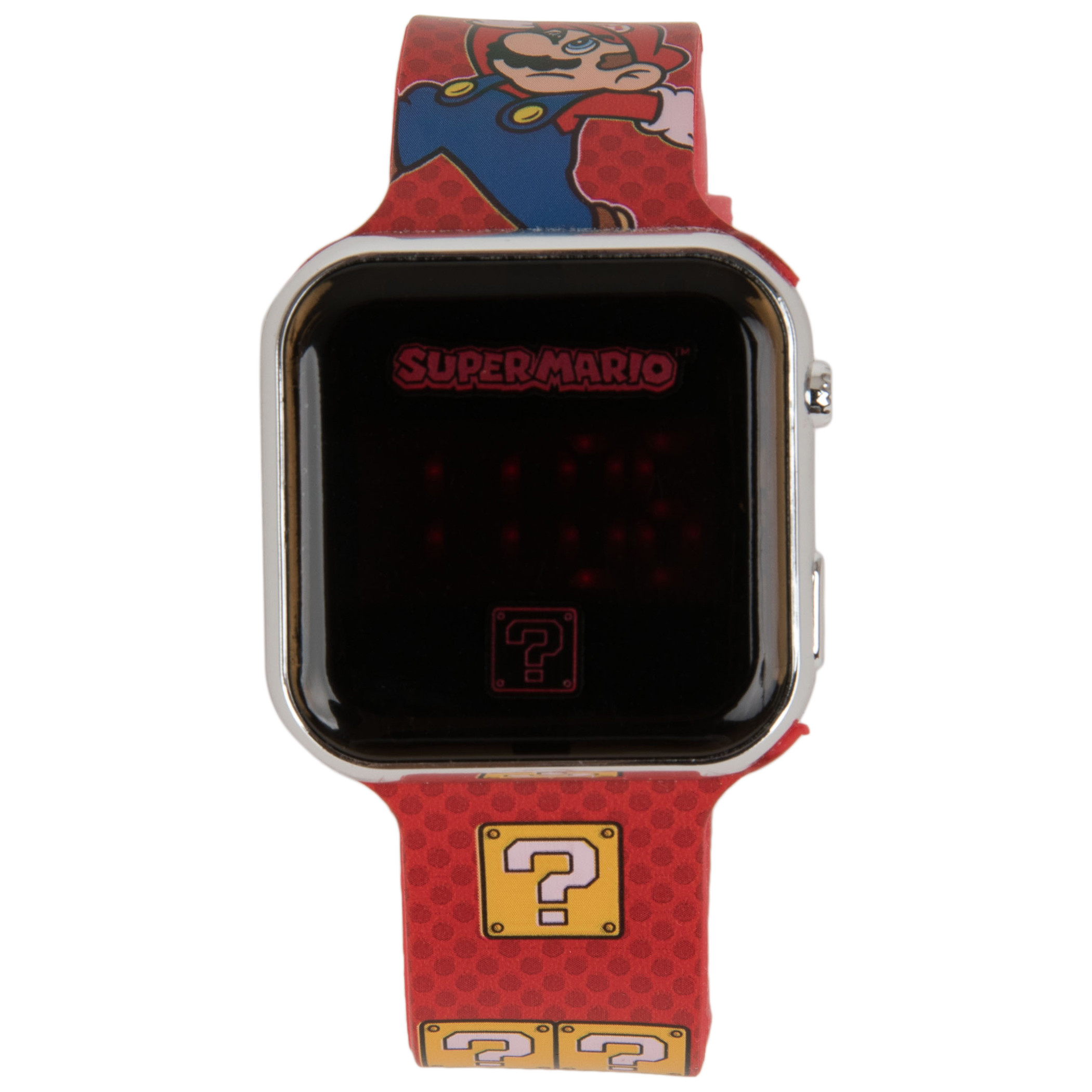 Super Mario Bros. Block LED Wrist Watch, Red