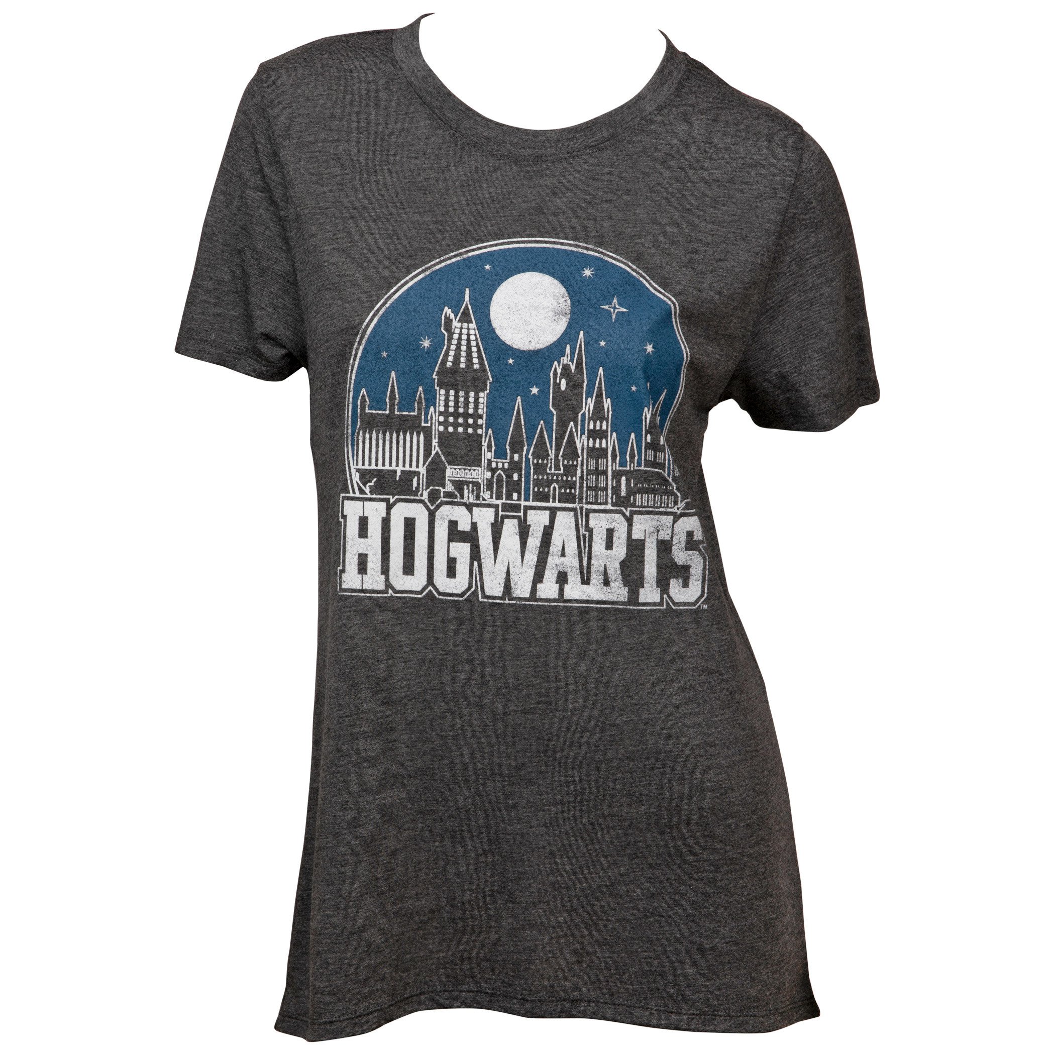 Harry Potter Hogwarts Nightscape Women's T-Shirt, Grey
