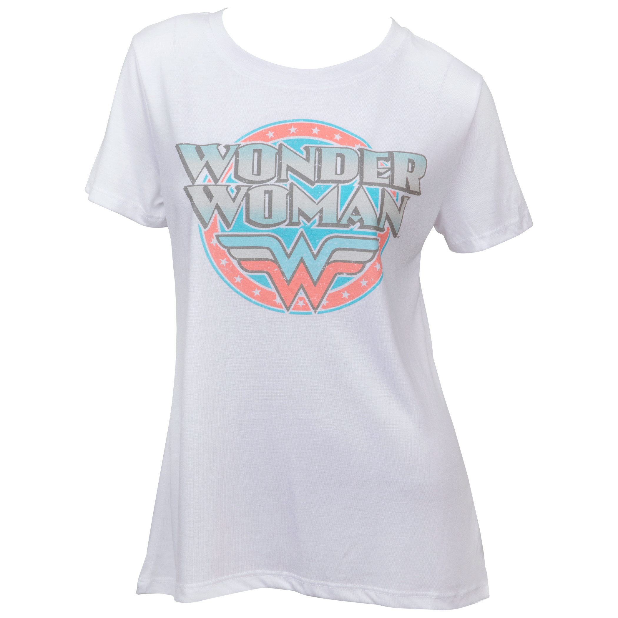 Wonder Woman Classic Circle Logo Women's T-Shirt, White