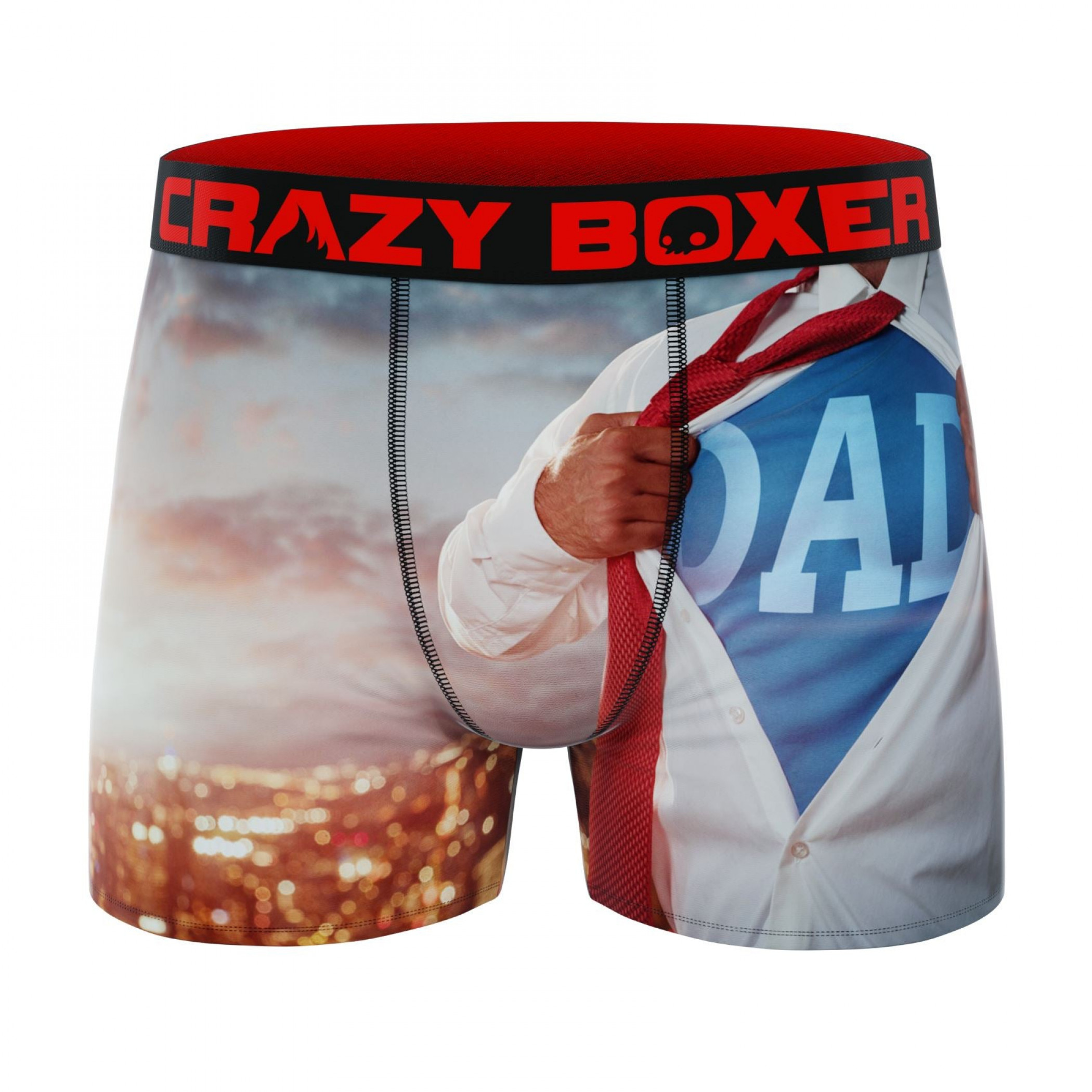 Crazy Boxer Super Dad Men's Boxer Briefs, Multi-Color