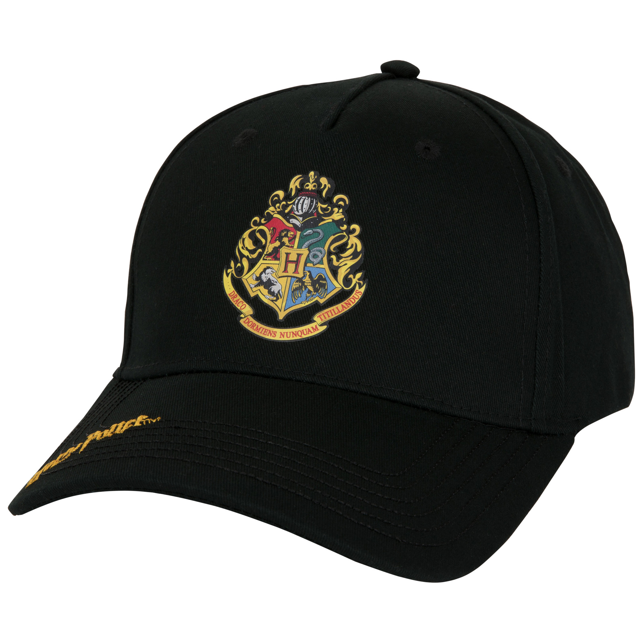 Harry Potter Hogwarts Emblem Baseball Cap, Black