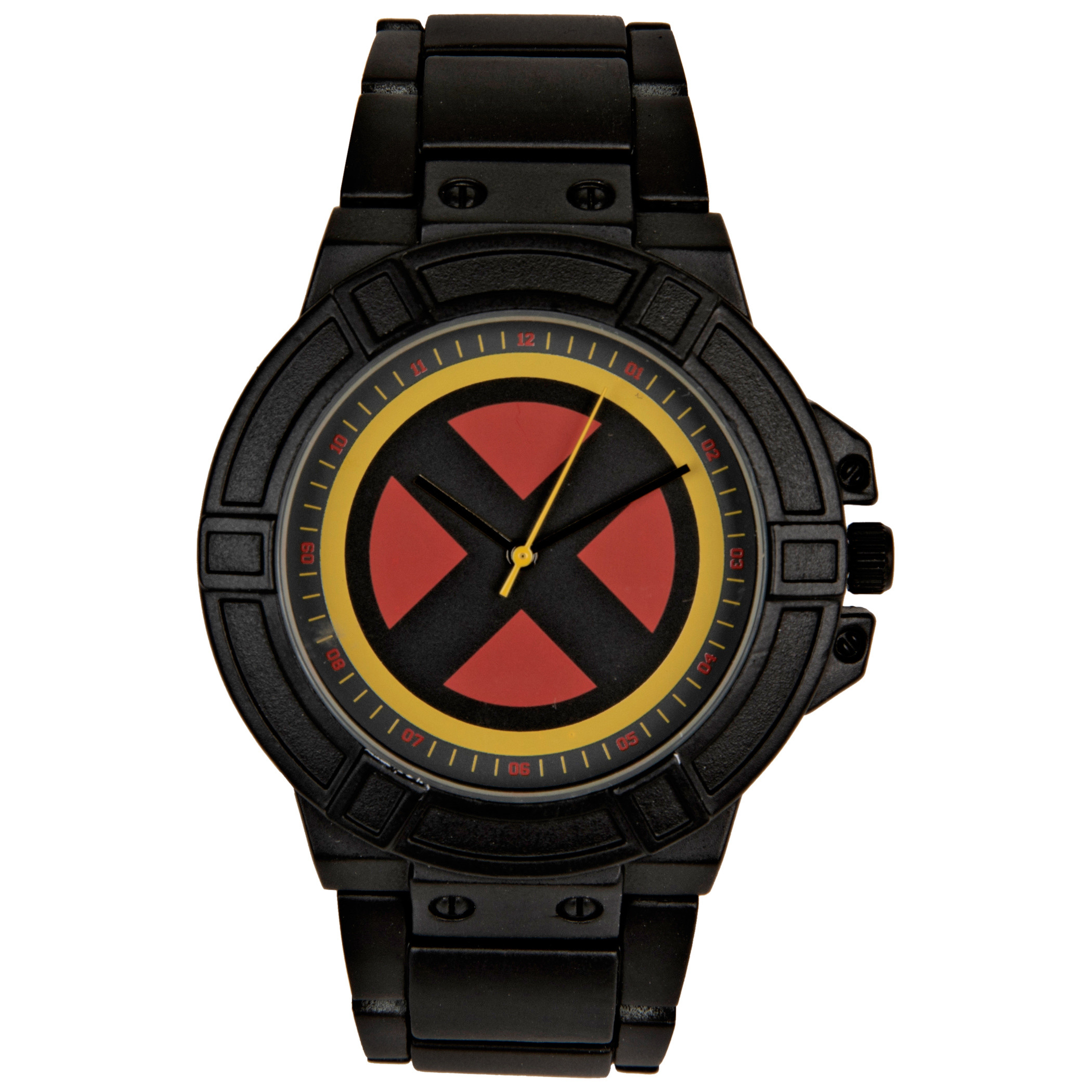 Marvel X-Men Symbol Watch Face with Black Metal Band, Black