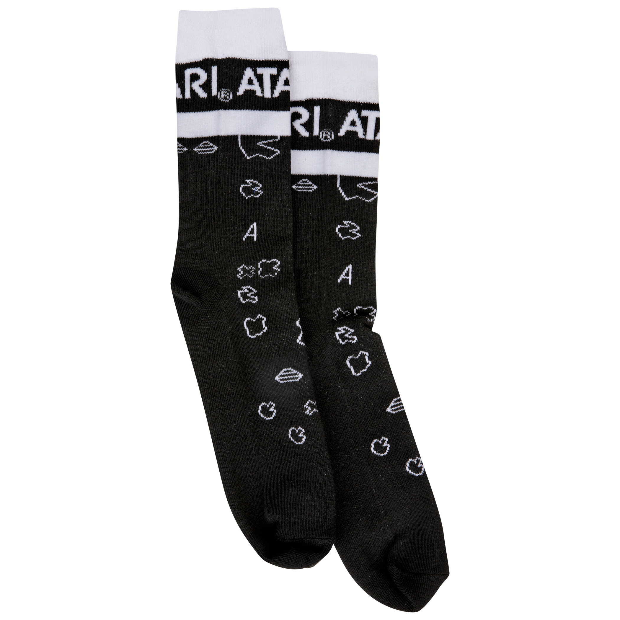 Atari Asteroids Men's Crew Socks, Black