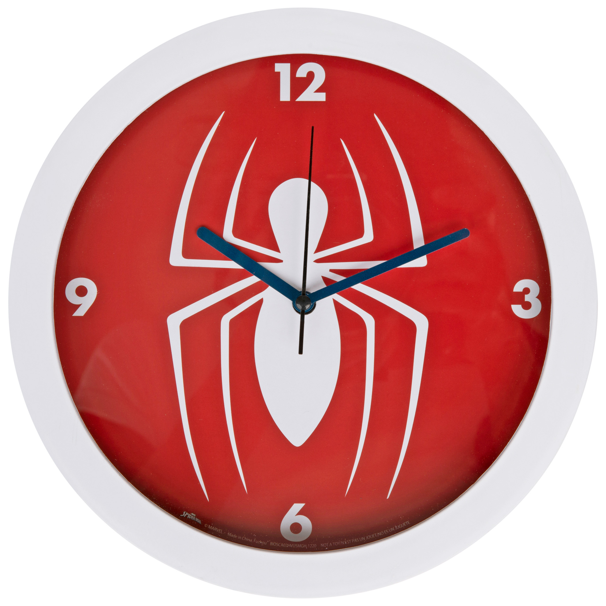 Marvel Comics Spider-Man Symbol Character 9 3/4' Wall Clock, Red