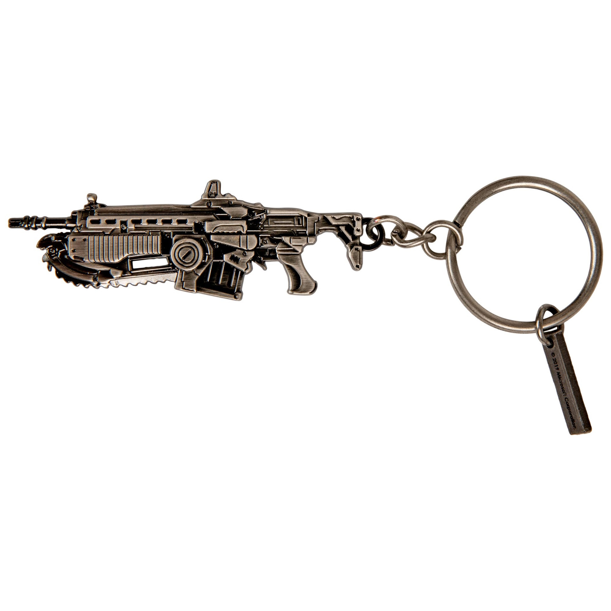 Gears of War Gun Metal Keychain, Silver