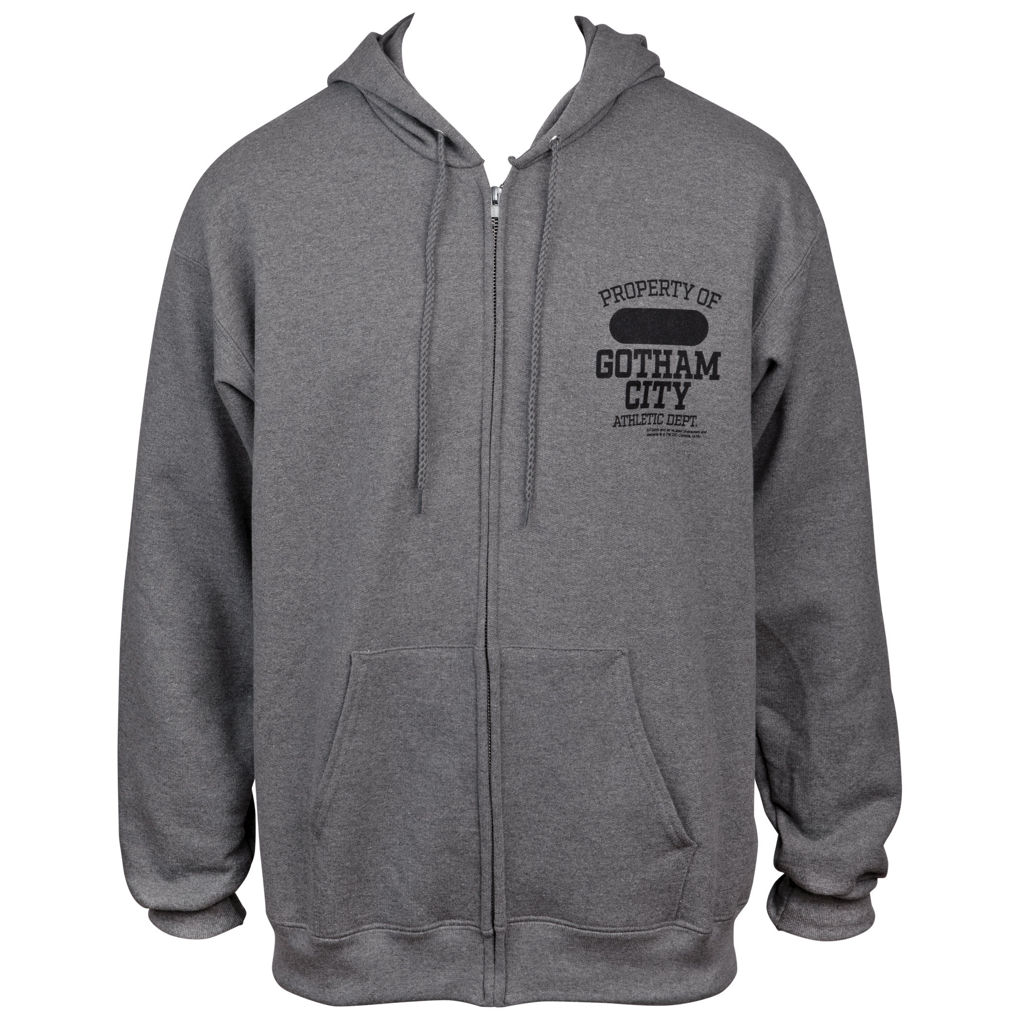 DC Comics Property of Gotham City Athletic Dept. Hoodie, Grey