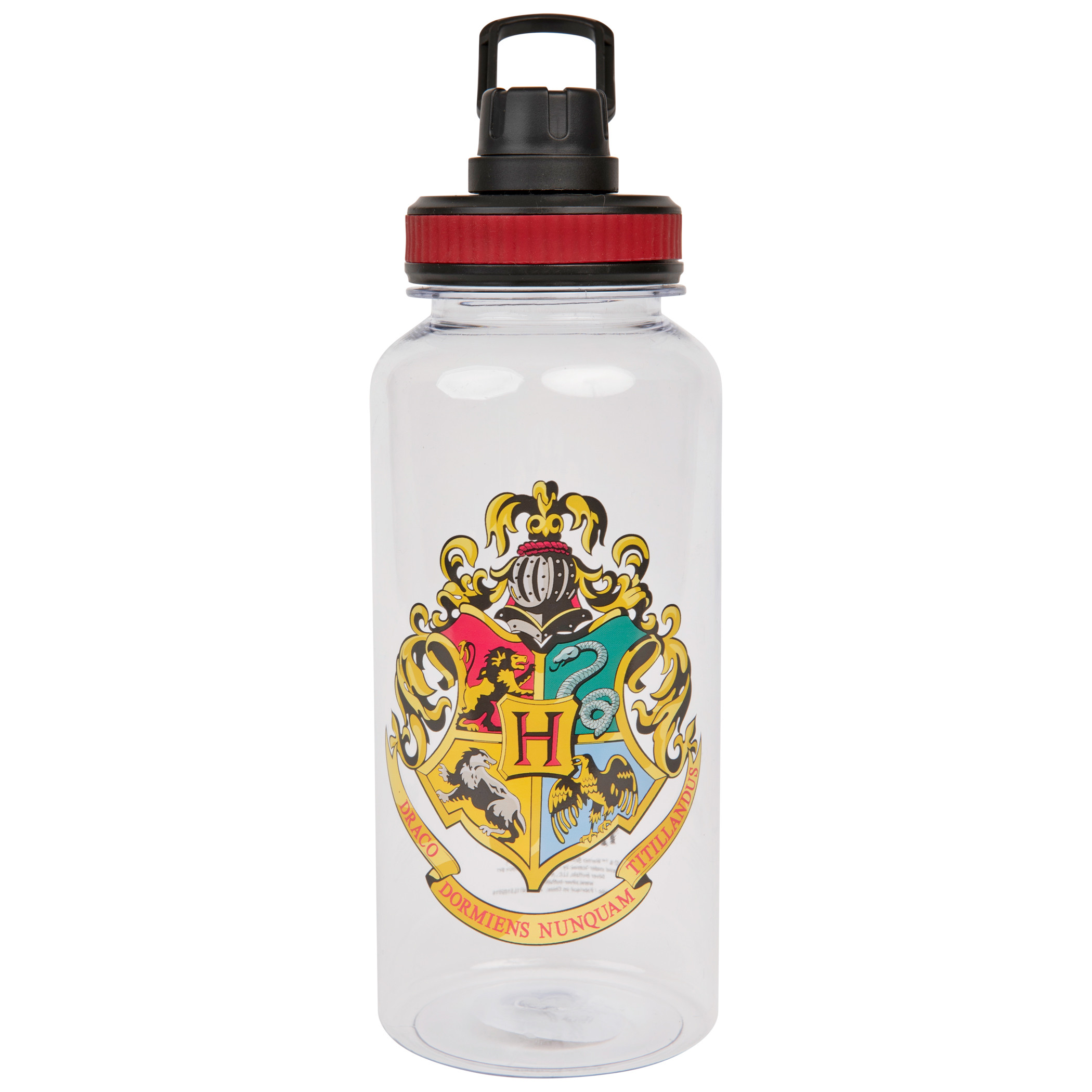 Harry Potter Hogwarts Icons 32oz Water Bottle with Sticker, Clear