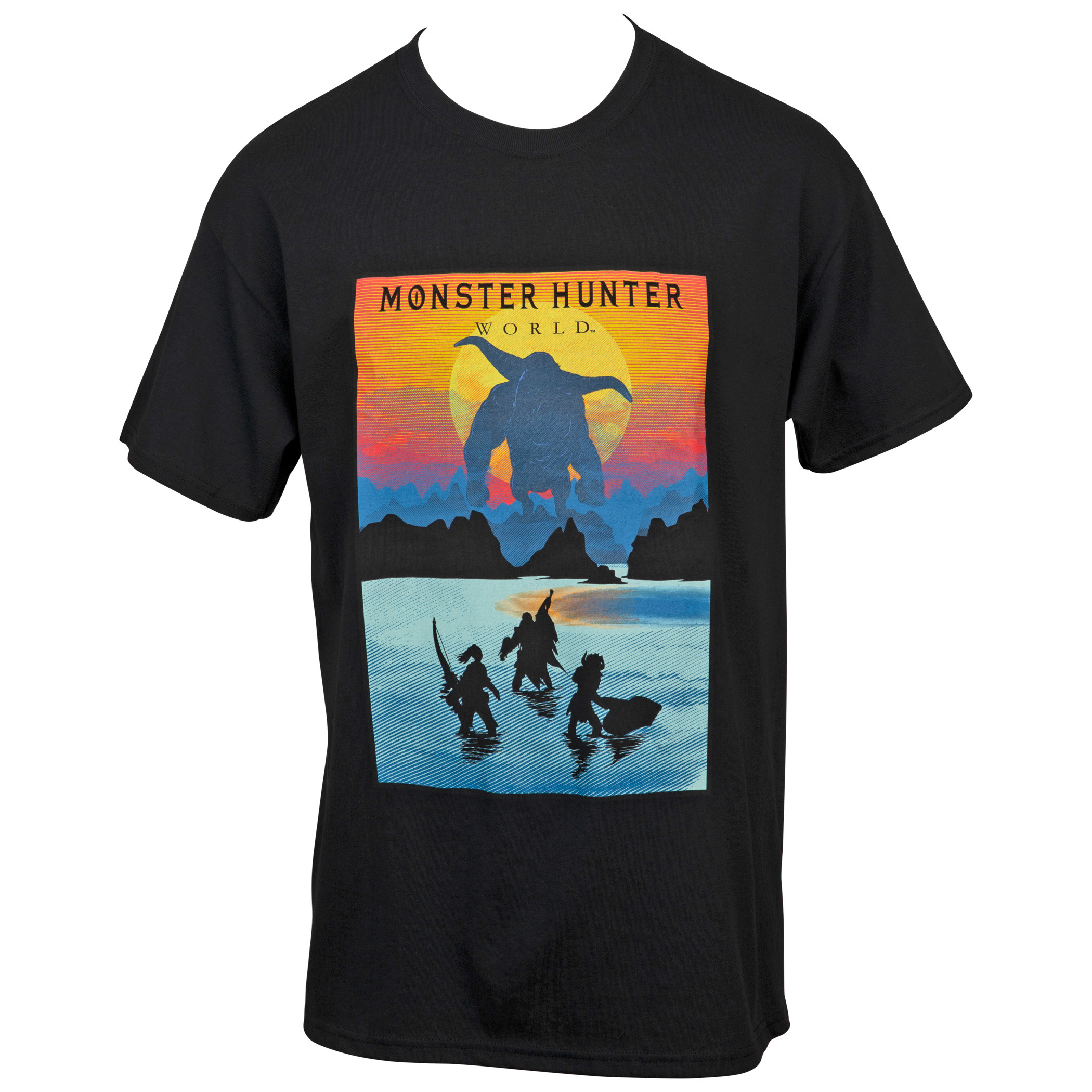 Monster Hunter Fight Scene T-shirt, Grey
