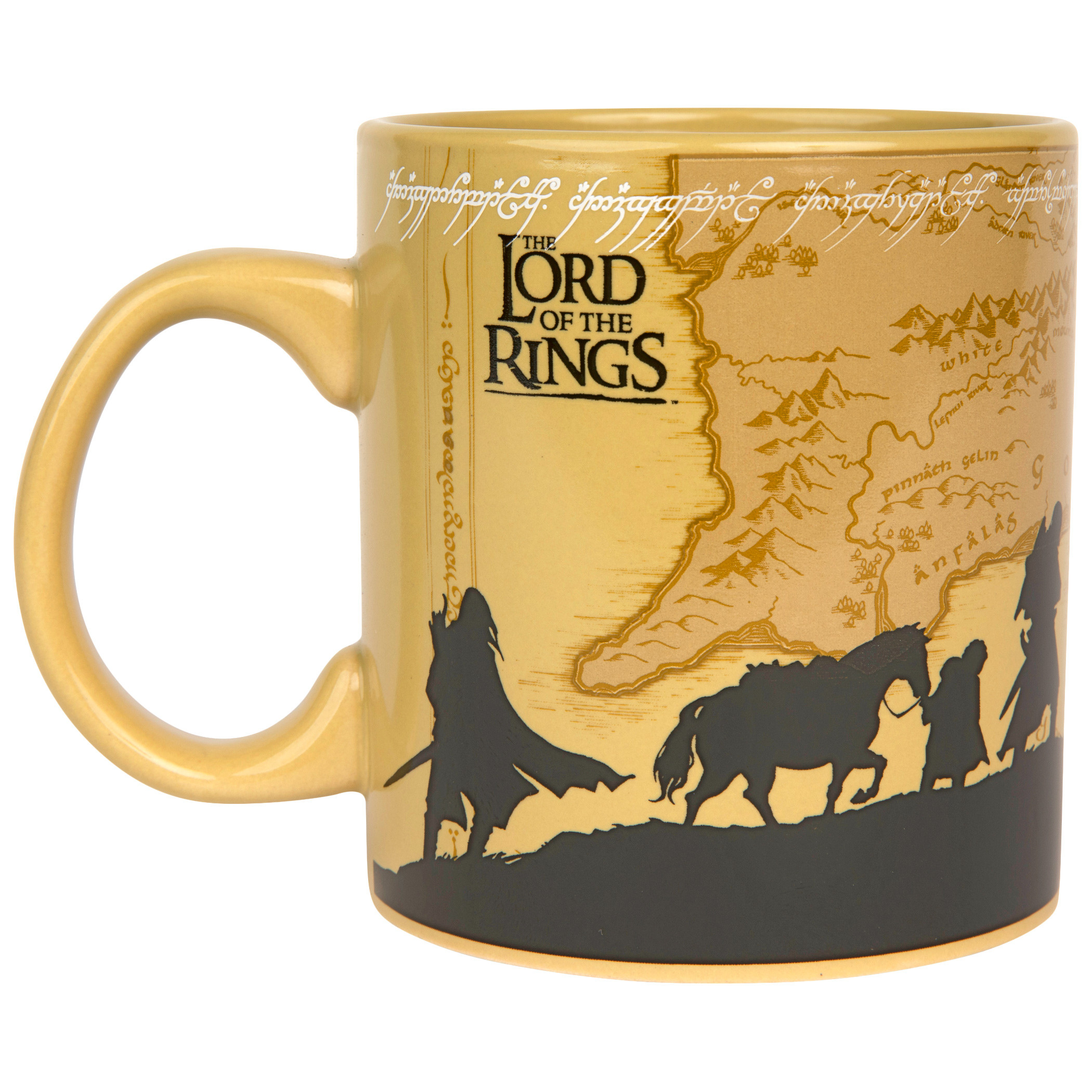 The Lord of the Rings Rohan and Gondor Map 20oz Ceramic Mug, Multi-Color