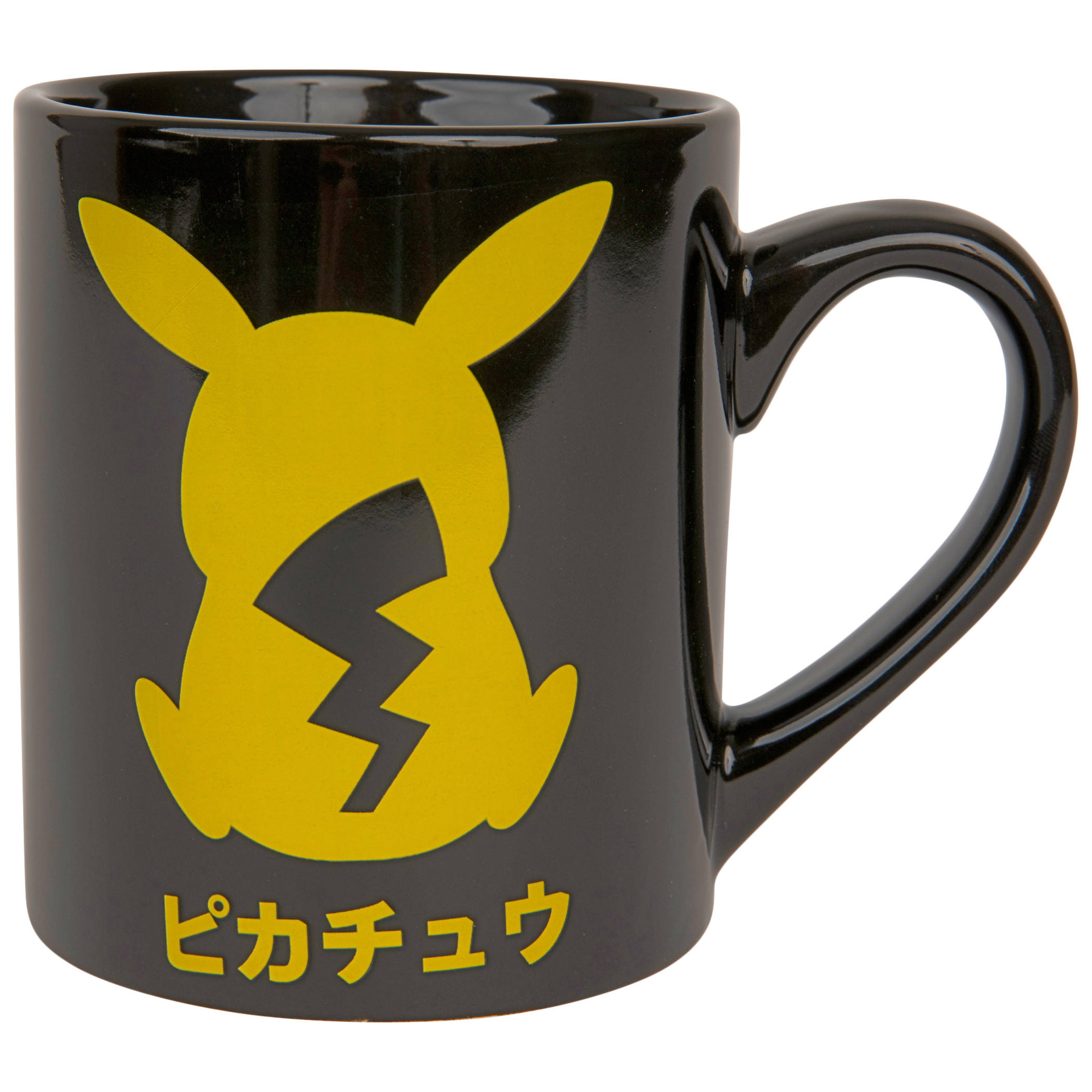 Pokemon Pikachu Katakan Silo 14 Ounce Ceramic Mug, Black