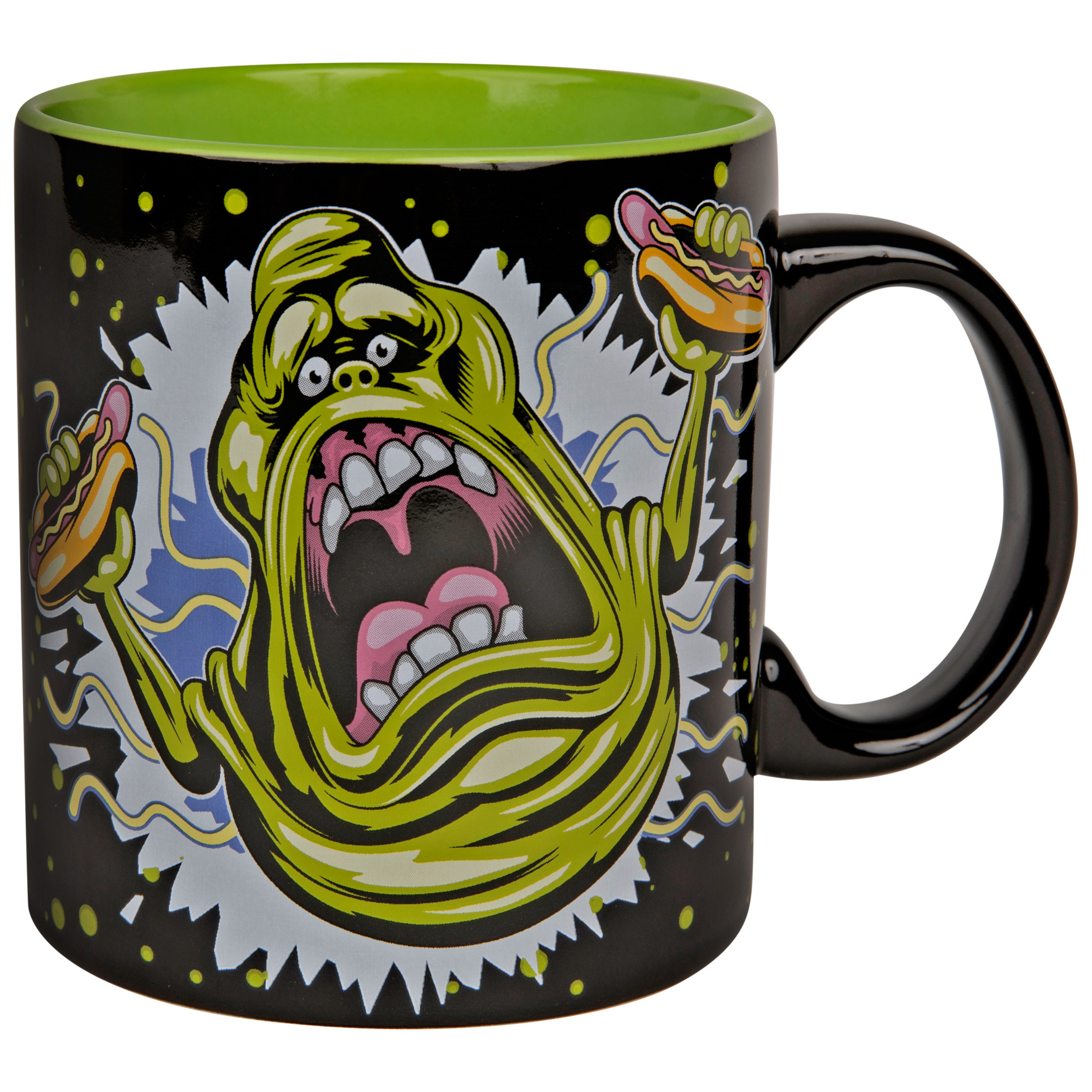 Ghost Busters Arcade Slimer Hotdogs 20oz Jumbo Ceramic Mug, Black
