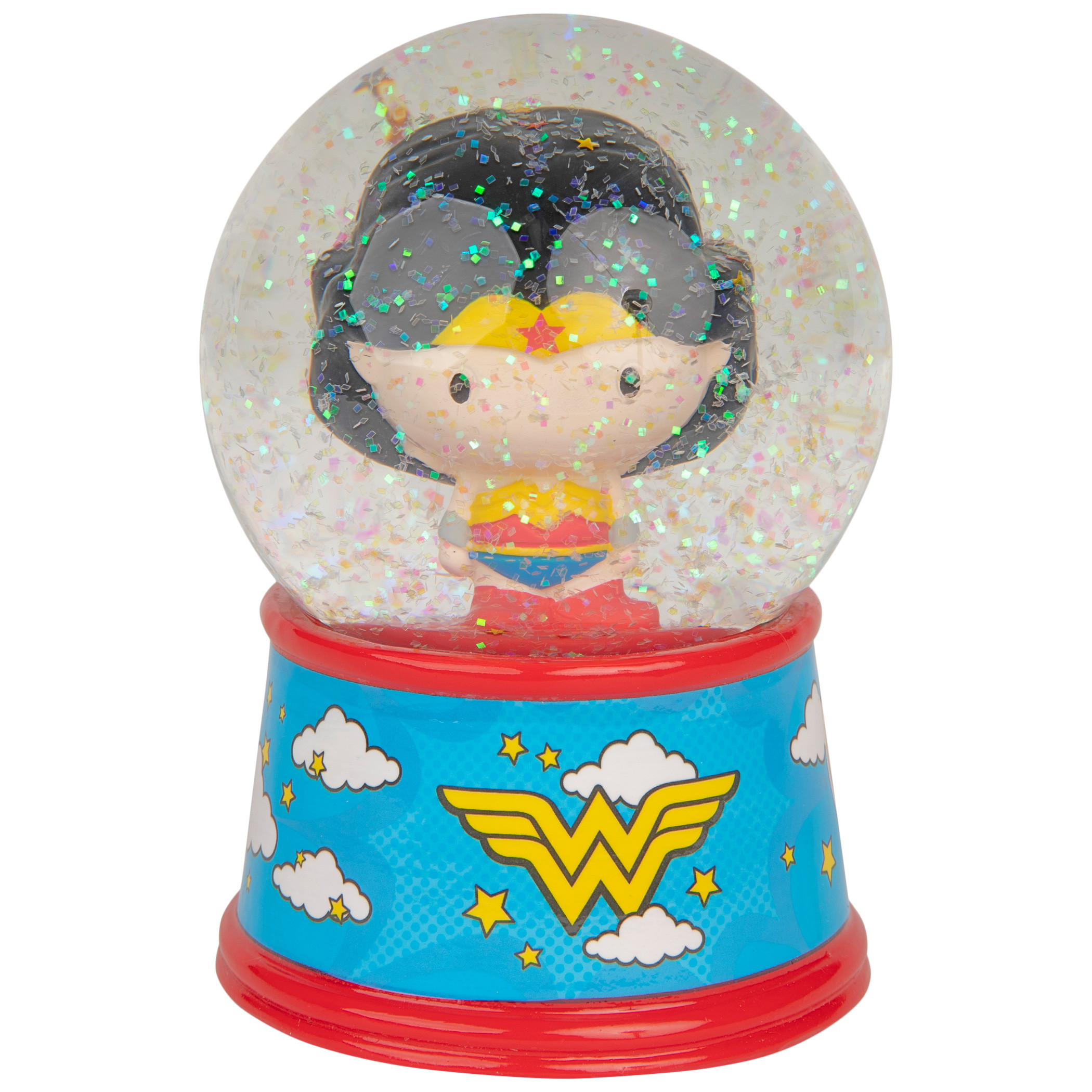 Wonder Woman Chibi 6' Light Up Snow Globe, Multi-Color
