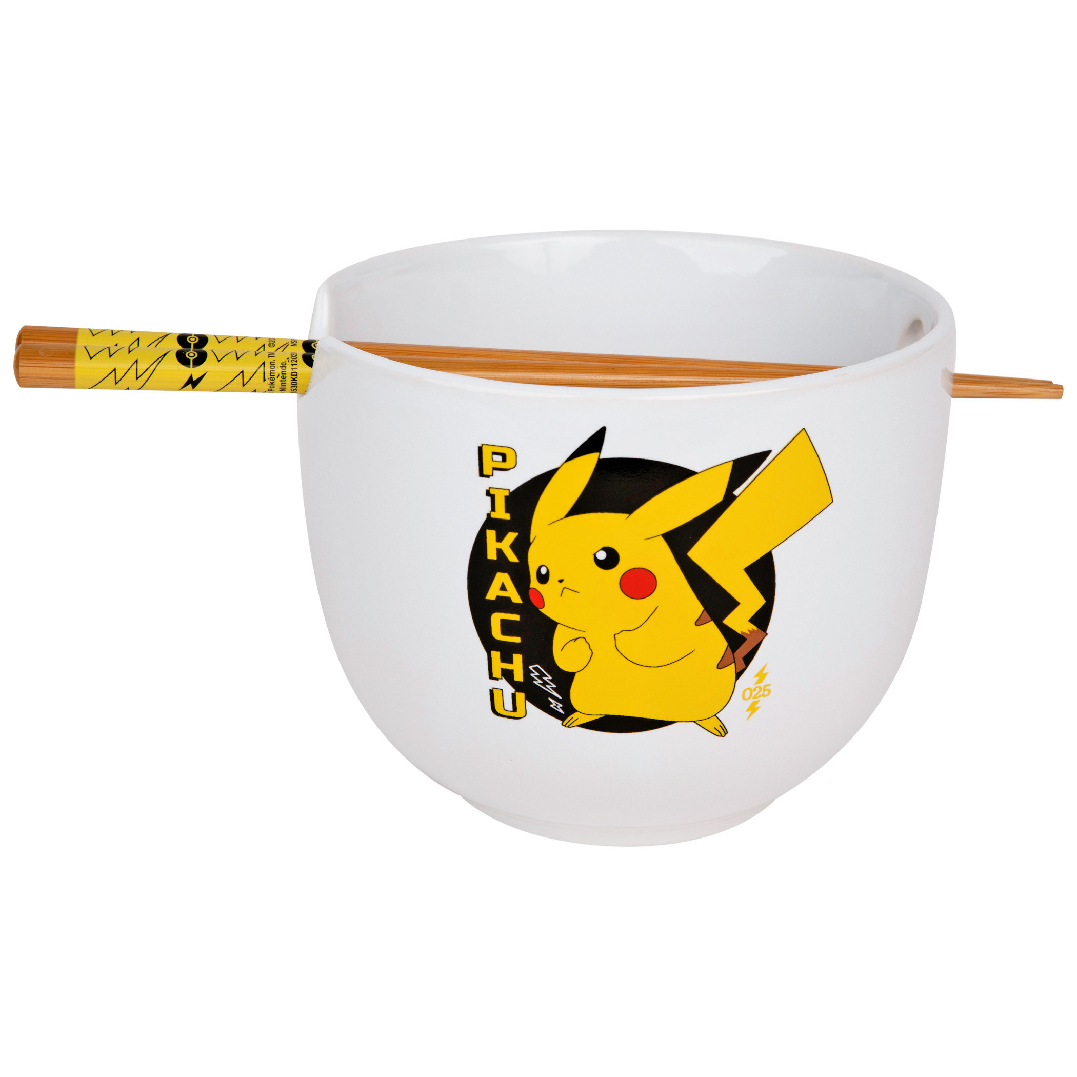 Pokemon Pikachu Ramen Bowl with Chopsticks, Multi-Color