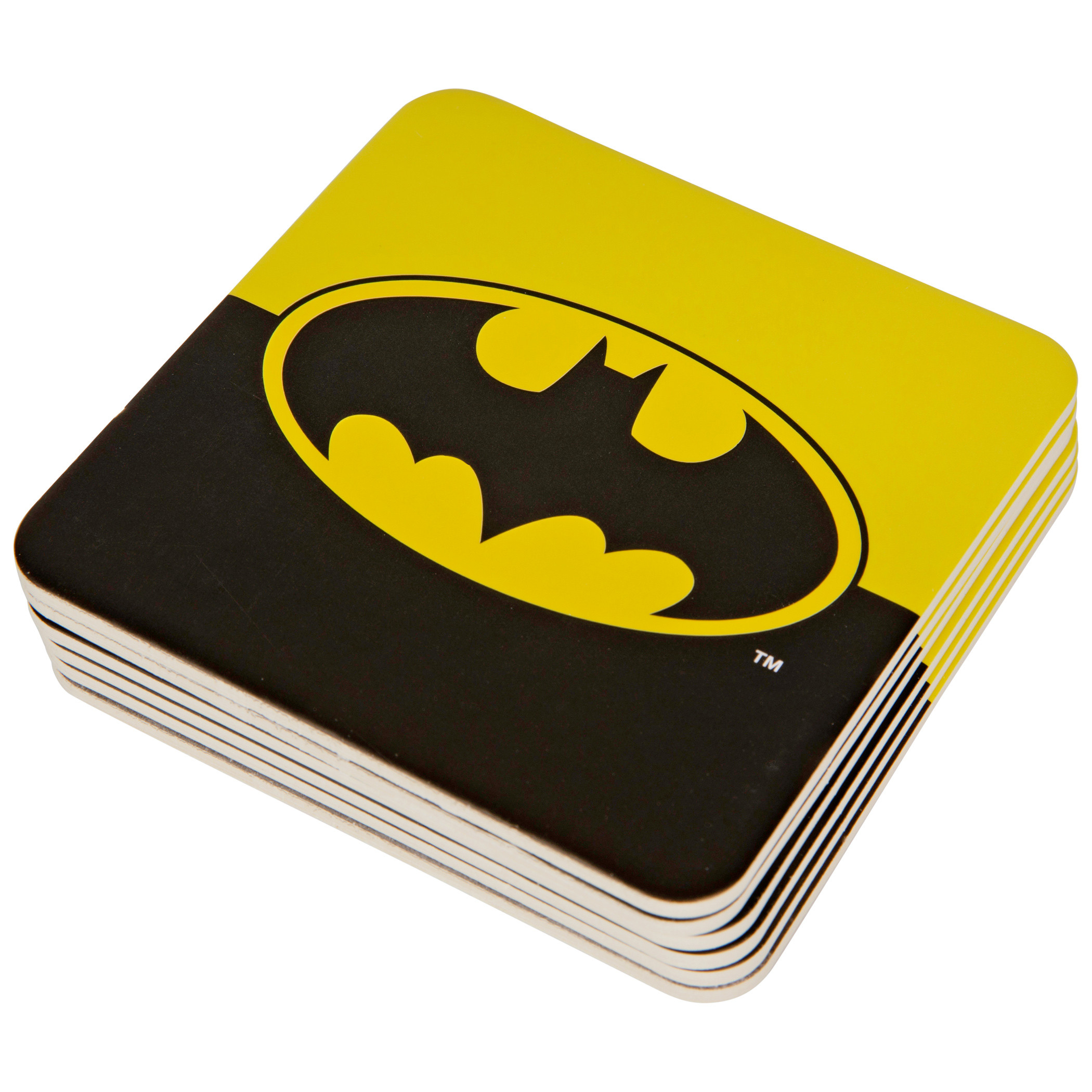 Batman Classic Logo Color Block 6pc Paper Coaster Set, Multi-Color