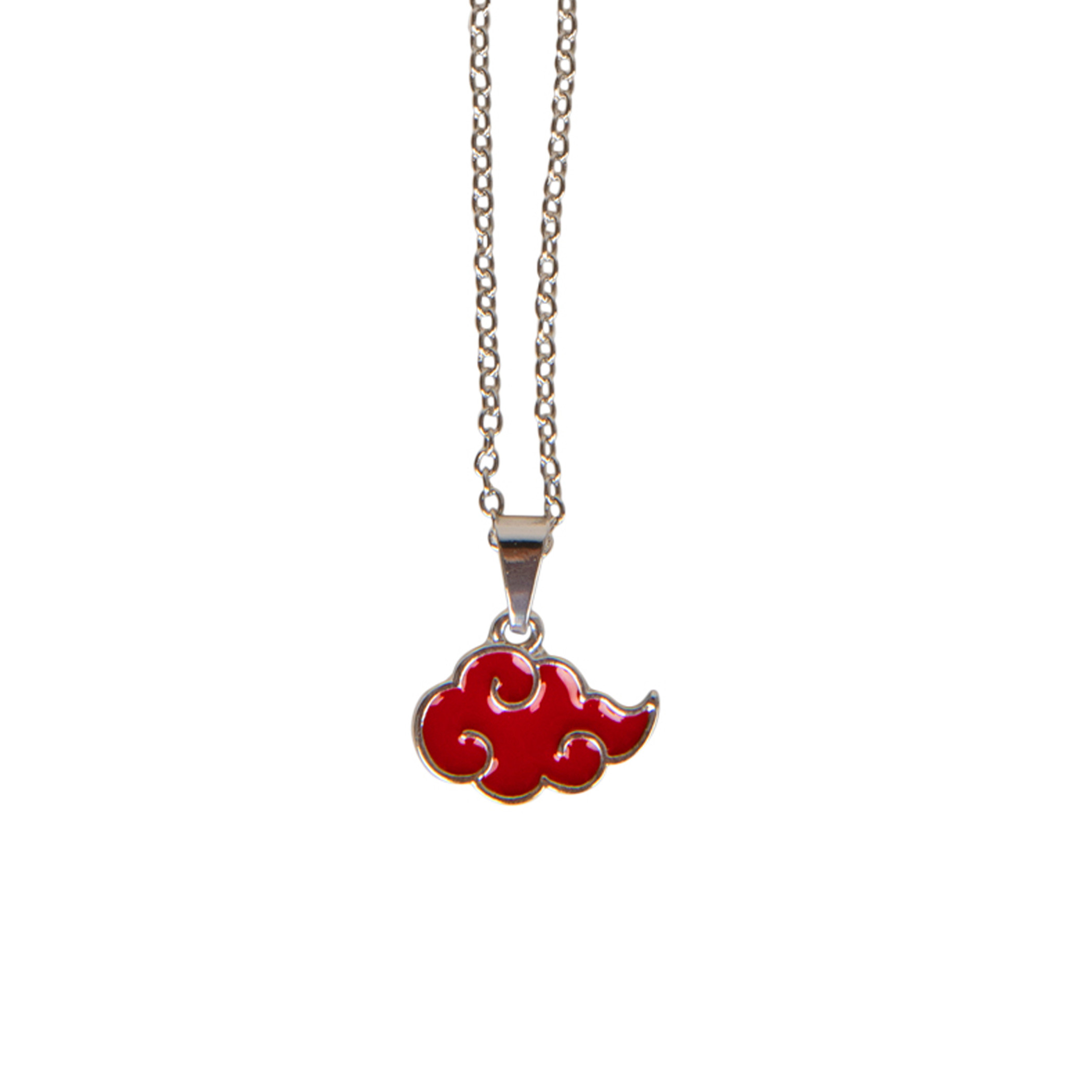 Naruto Akatsuki Red Rain Cloud Symbol Necklace, Red