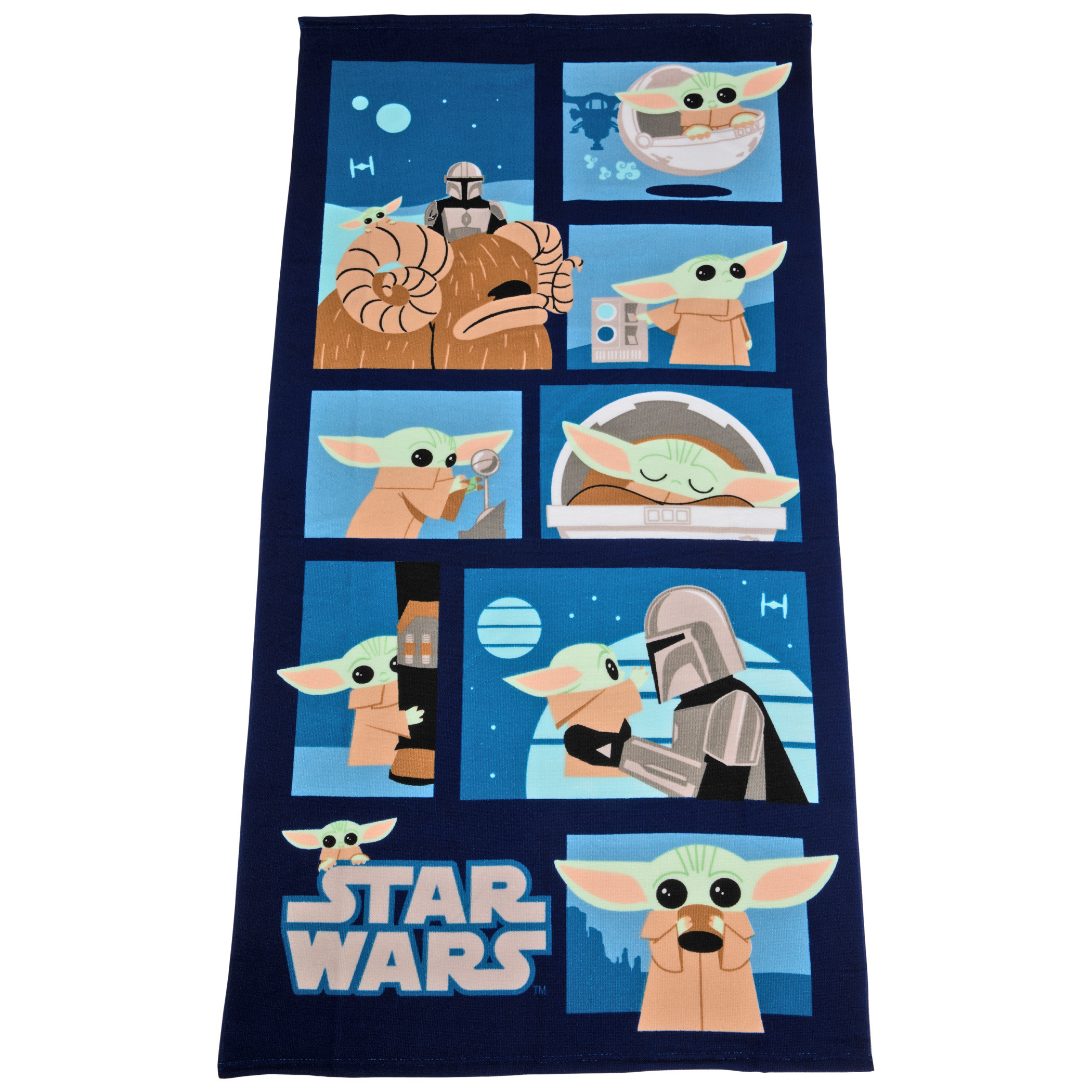 Star Wars The Mandalorian and The Child Grogu 27x54' Beach Towel, Multi-Color