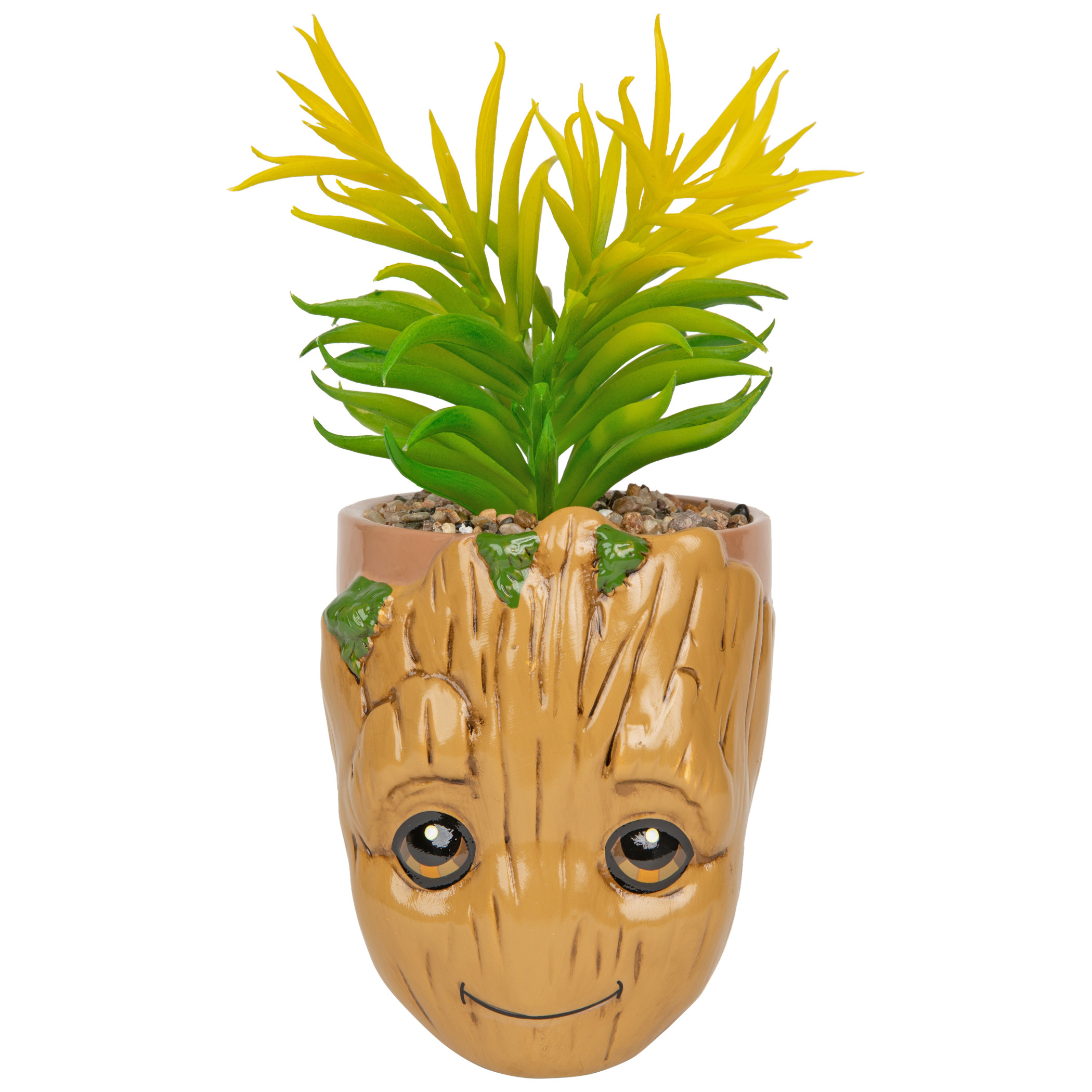 Guardians of the Galaxy Baby Groot Face 3D Ceramic Planter Pot, Multi-Color