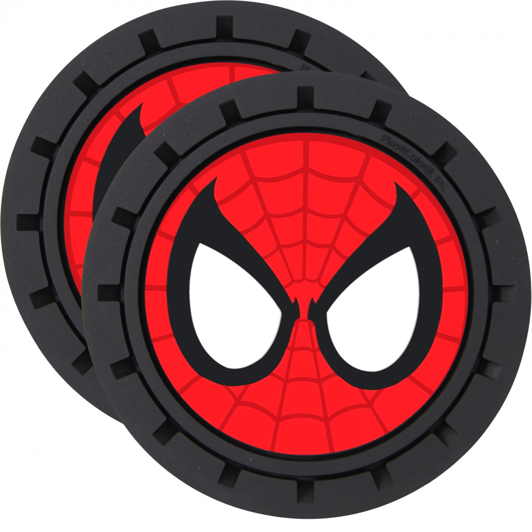 Spider-Man Eyes Car Cup Holder Coaster 2-Pack, Red