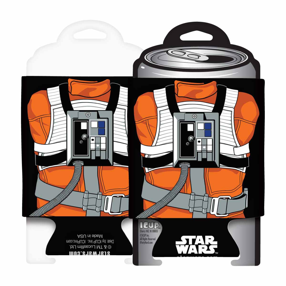Star Wars Luke Skywalker X-Wing Pilot Can Cooler, Black