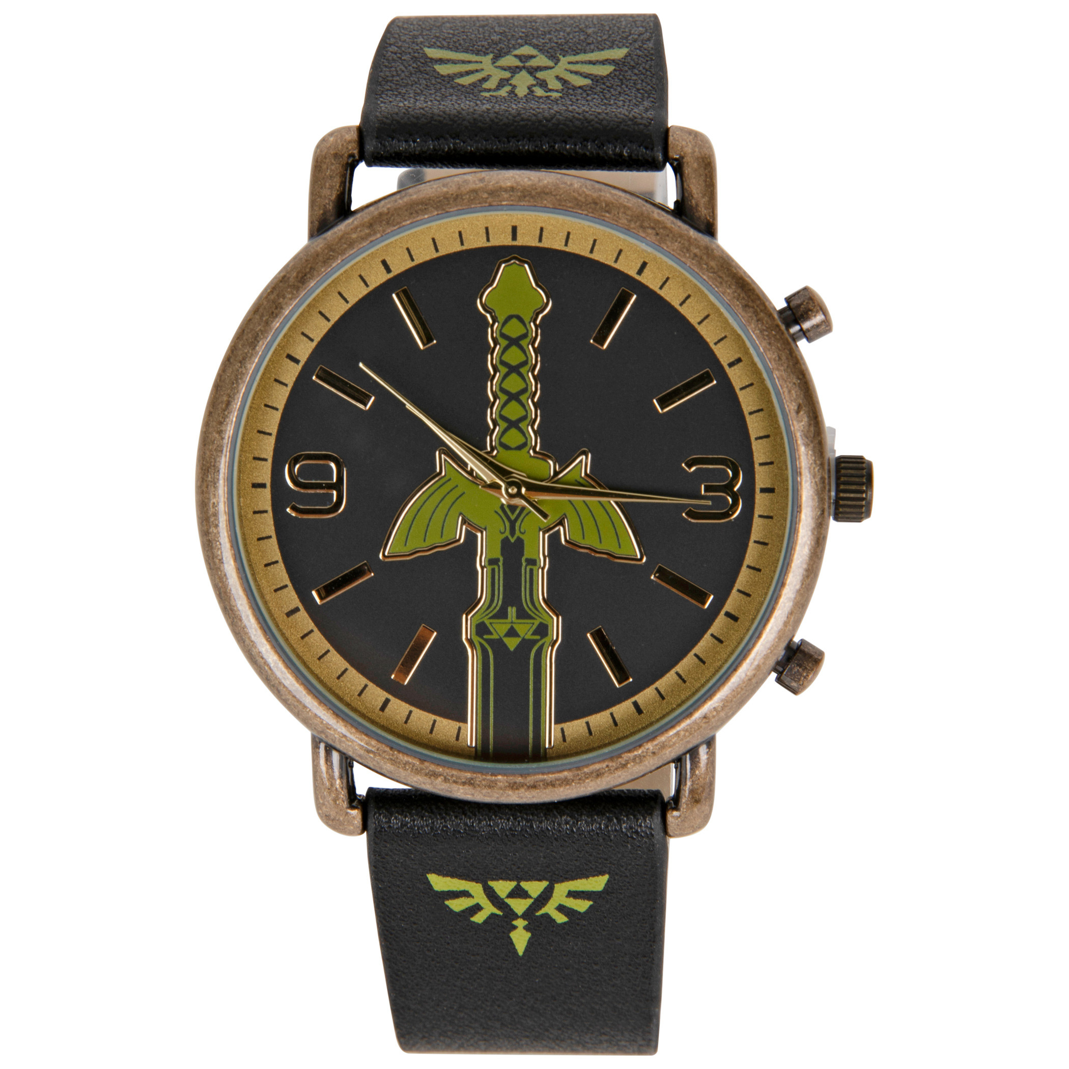 Nintendo Legend of Zelda Sword Symbol Watch with Adjustable Strap, Black
