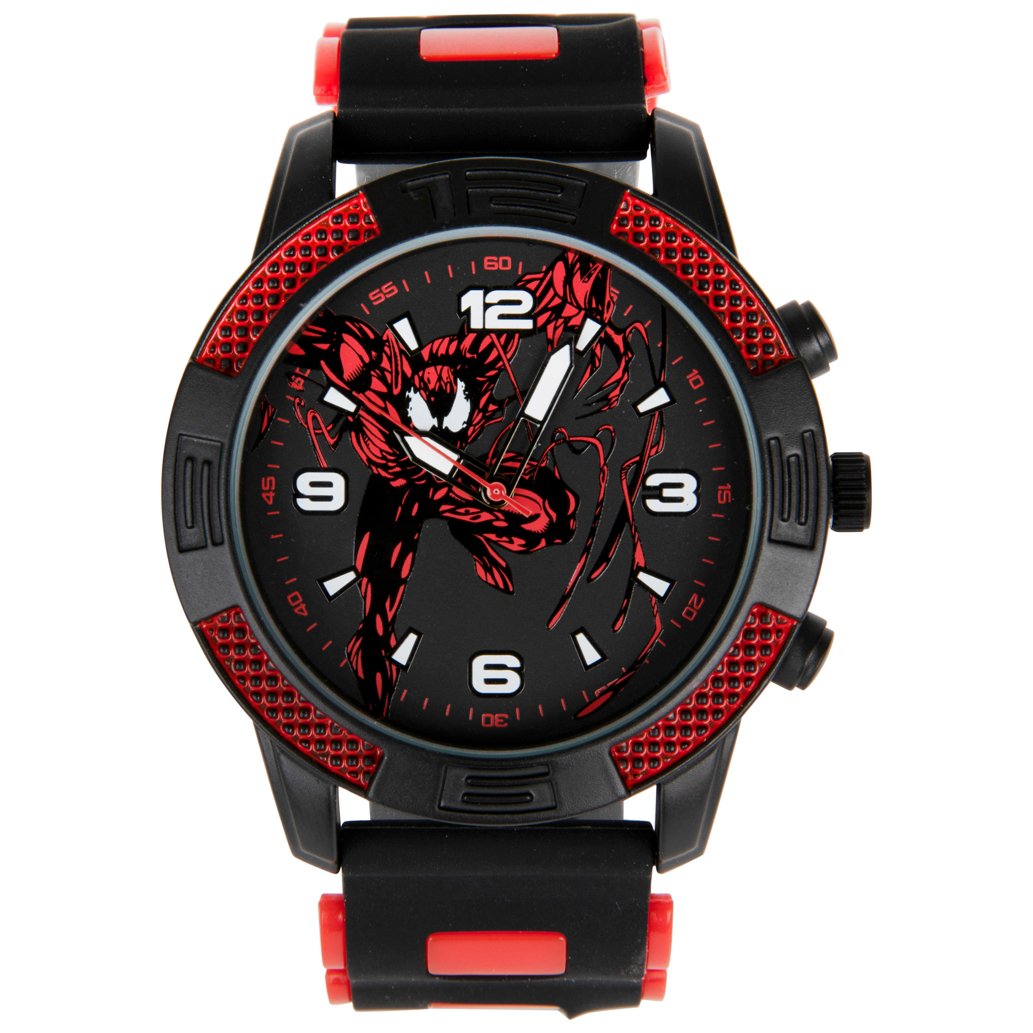 Marvel Carnage Attacking Watch with Rubber Band, Black