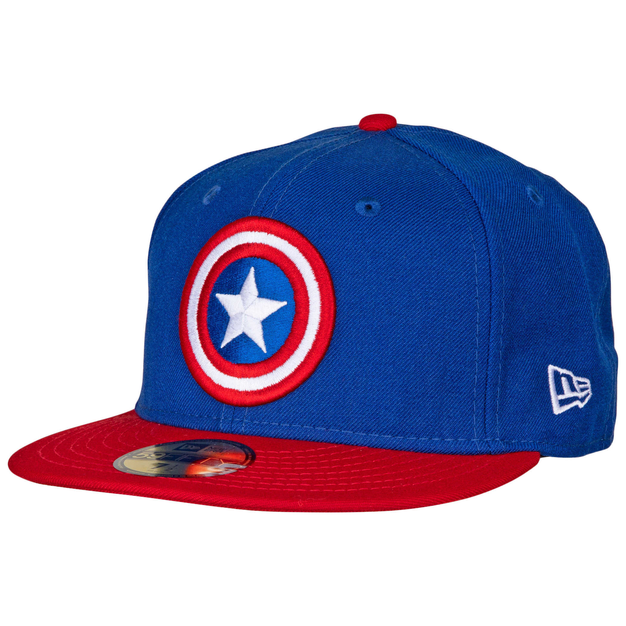 Captain America Shield Blue Wool 59Fifty Fitted Cap, Blue