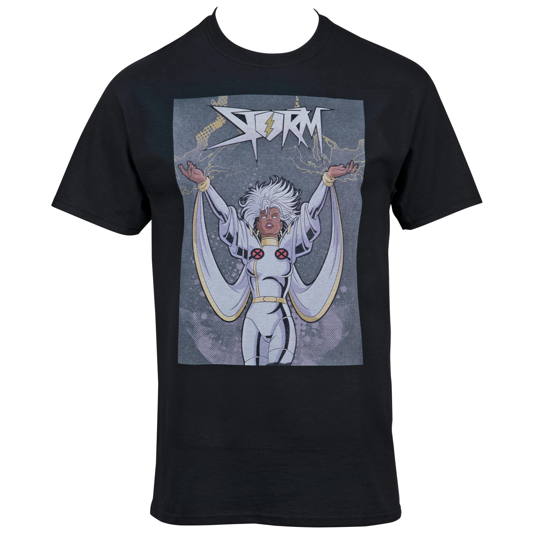 Marvel X-Men Storm Calling Lightning Comic T-Shirt, Black