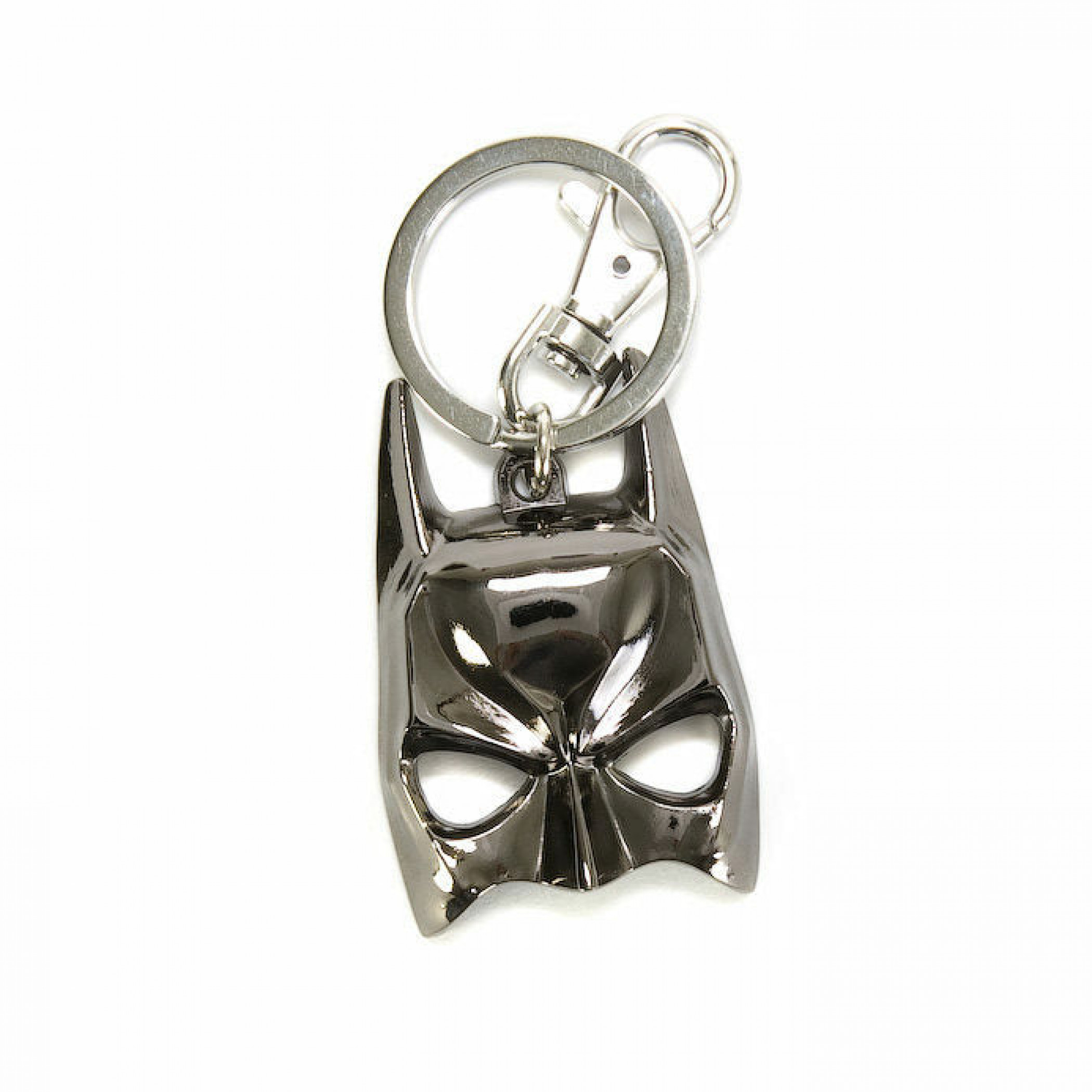 Batman Mask Pewter Keyring, Silver