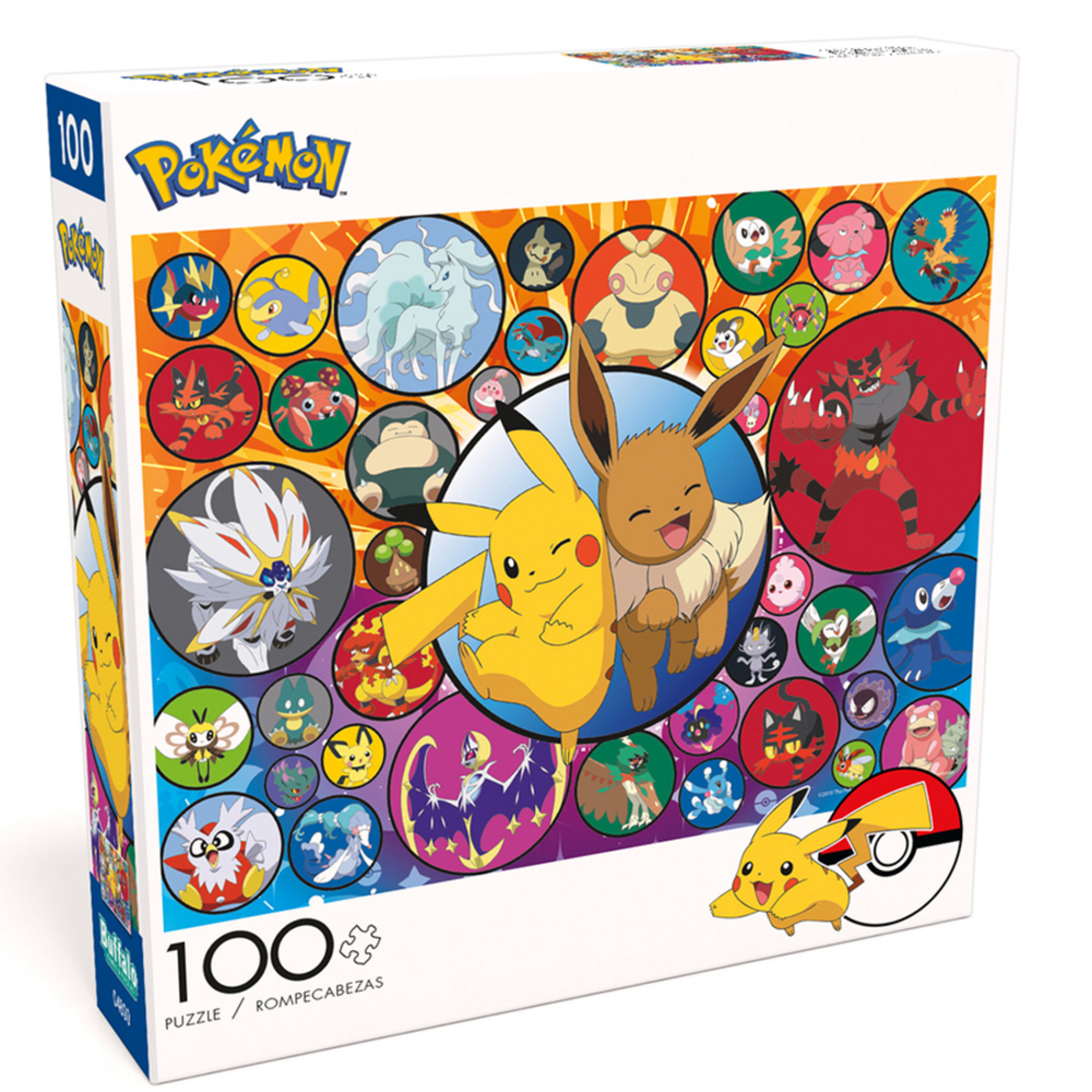 Pokemon Pikachu & Eevee and More 100-pc Buffalo Games Jigsaw Puzzle, Multi-Color