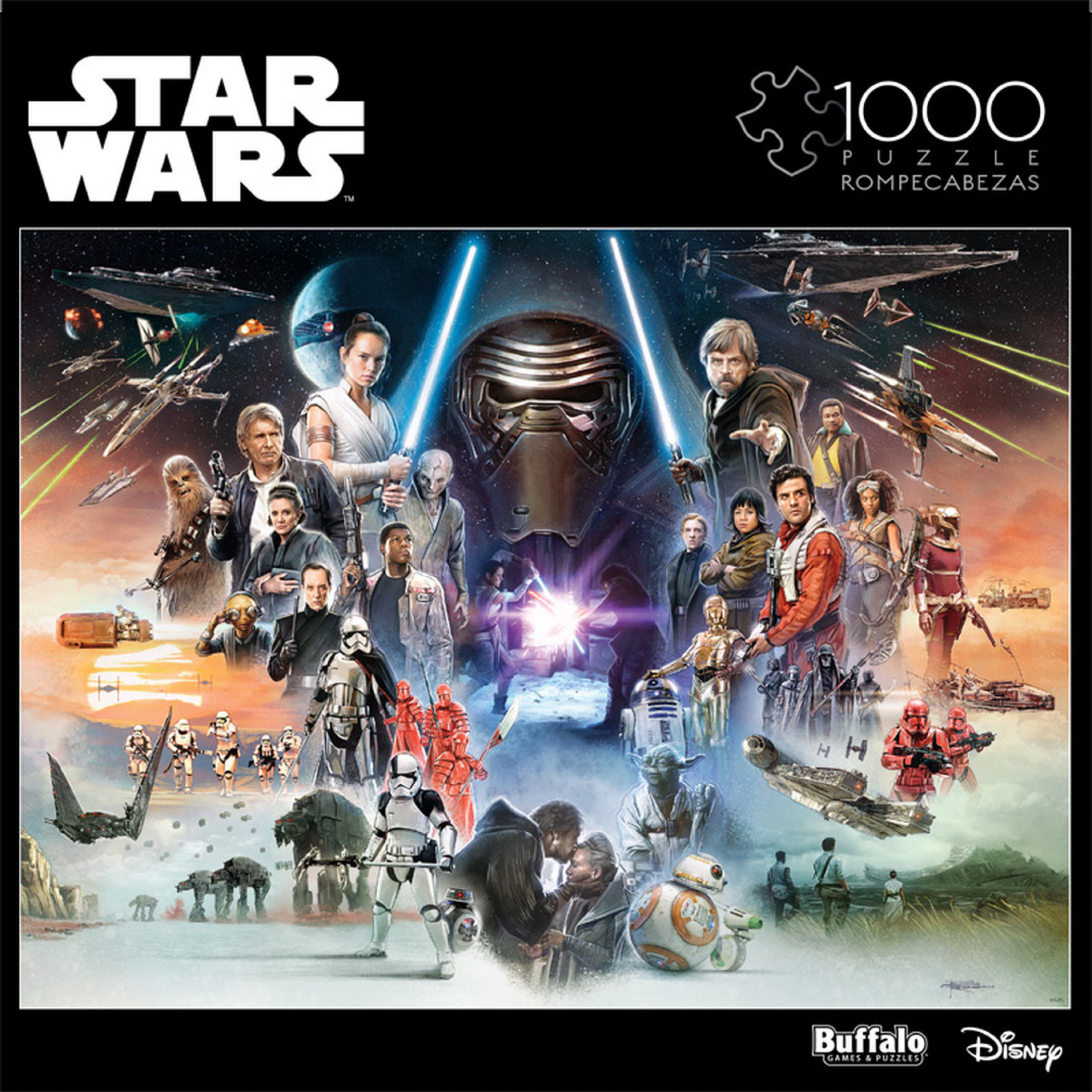 Star Wars Skywalker Saga 1000 Piece Buffalo Games Jigsaw Puzzle, Multi-Color