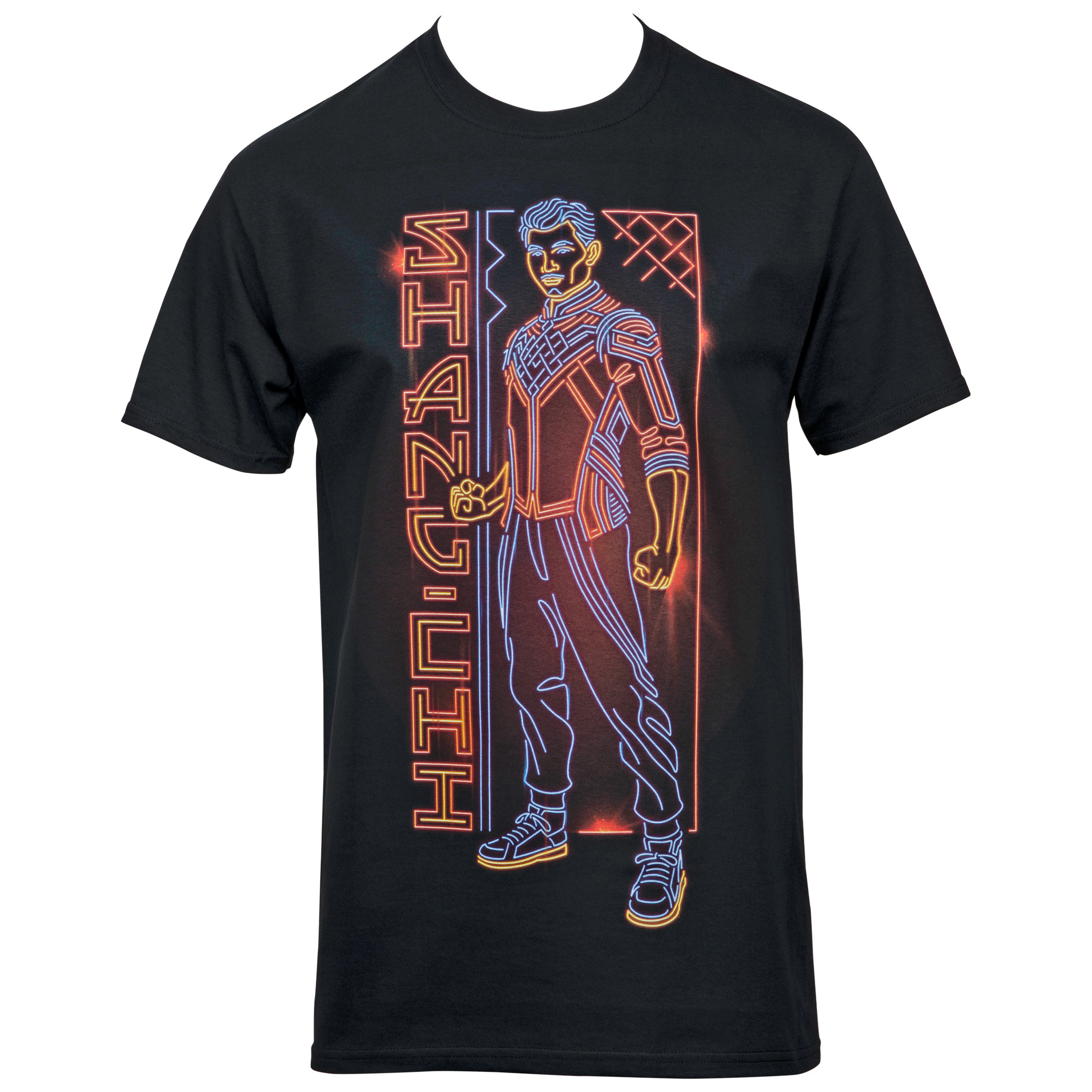 Marvel Shang-Chi and The Legend of the Ten Rings Neon Character T-Shirt, Black