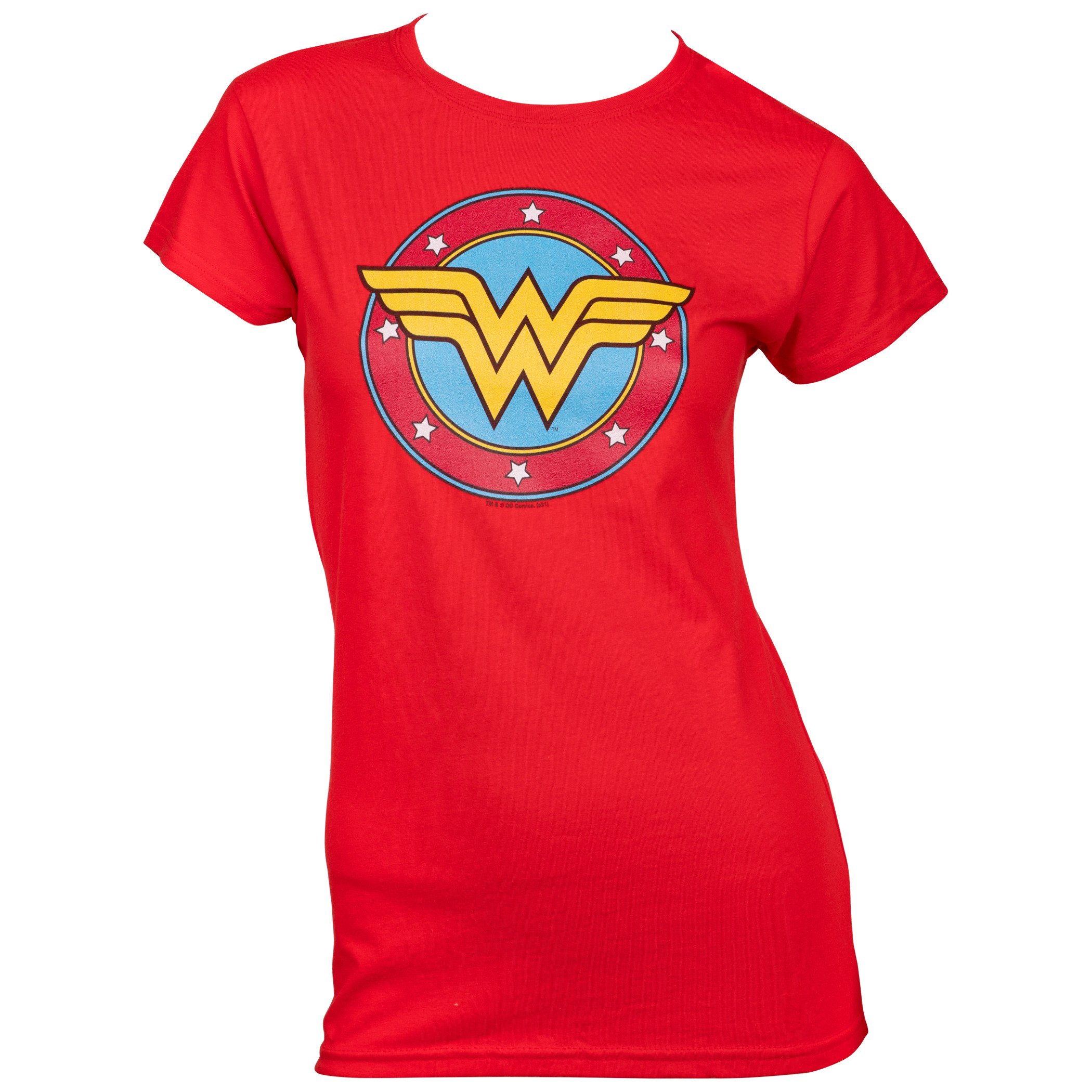 Wonder Woman Vintage Stars Logo Women's T-Shirt, Red