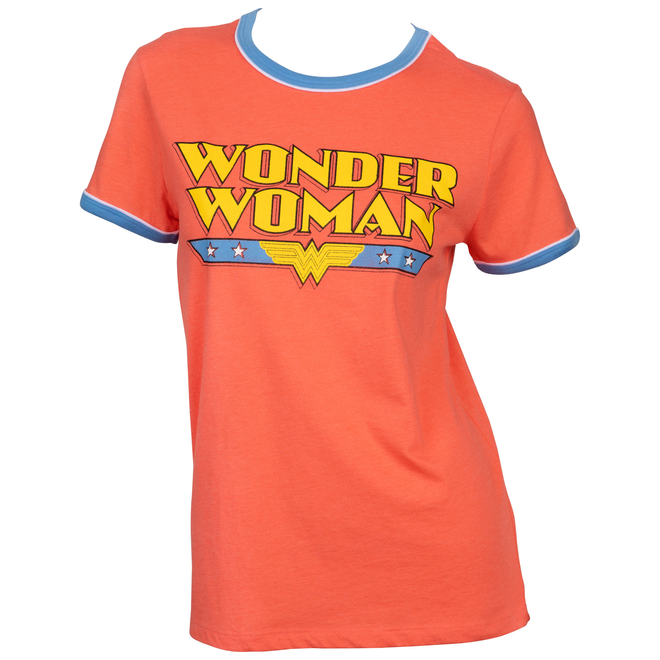 Wonder Woman Classic Logo Ringer T-Shirt, Red
