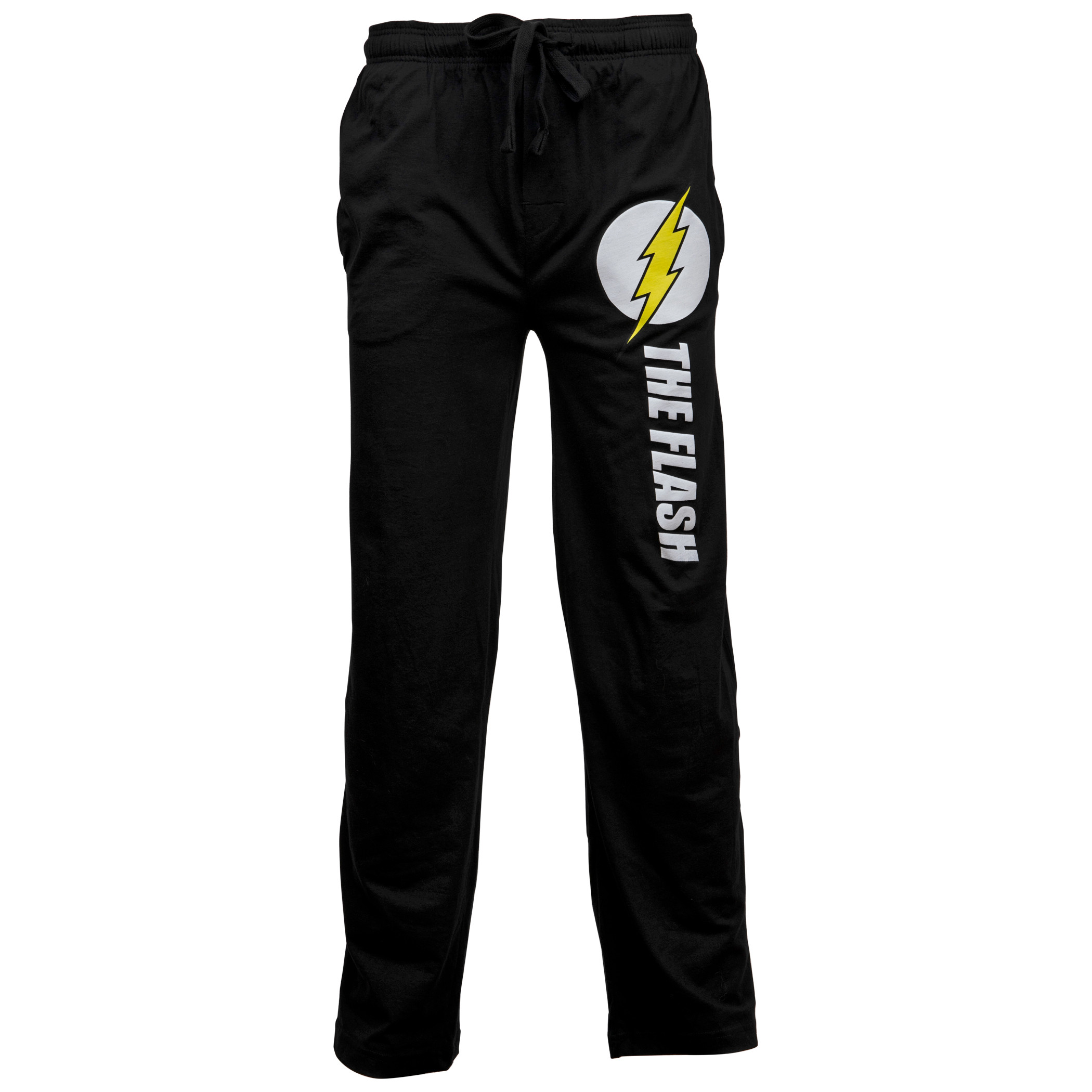 The Flash Symbol and Text Pajama Sleep Pants, Grey