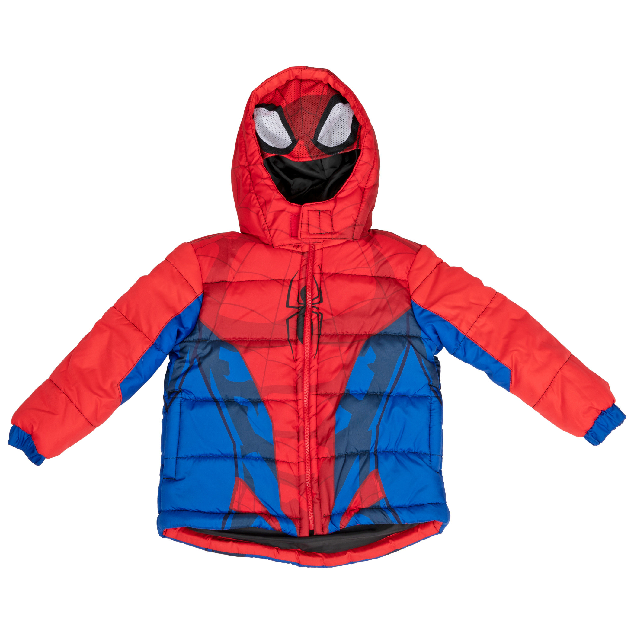 Spider-Man Costume Puffy Toddler Jacket, Multi-Color