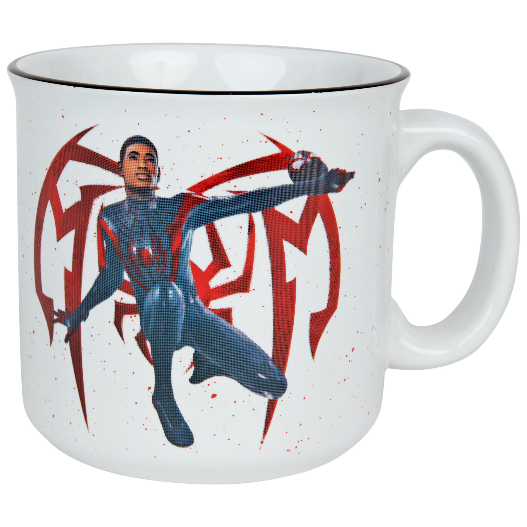 Spider-Man Miles Morales 20oz Ceramic Camper Mug, White