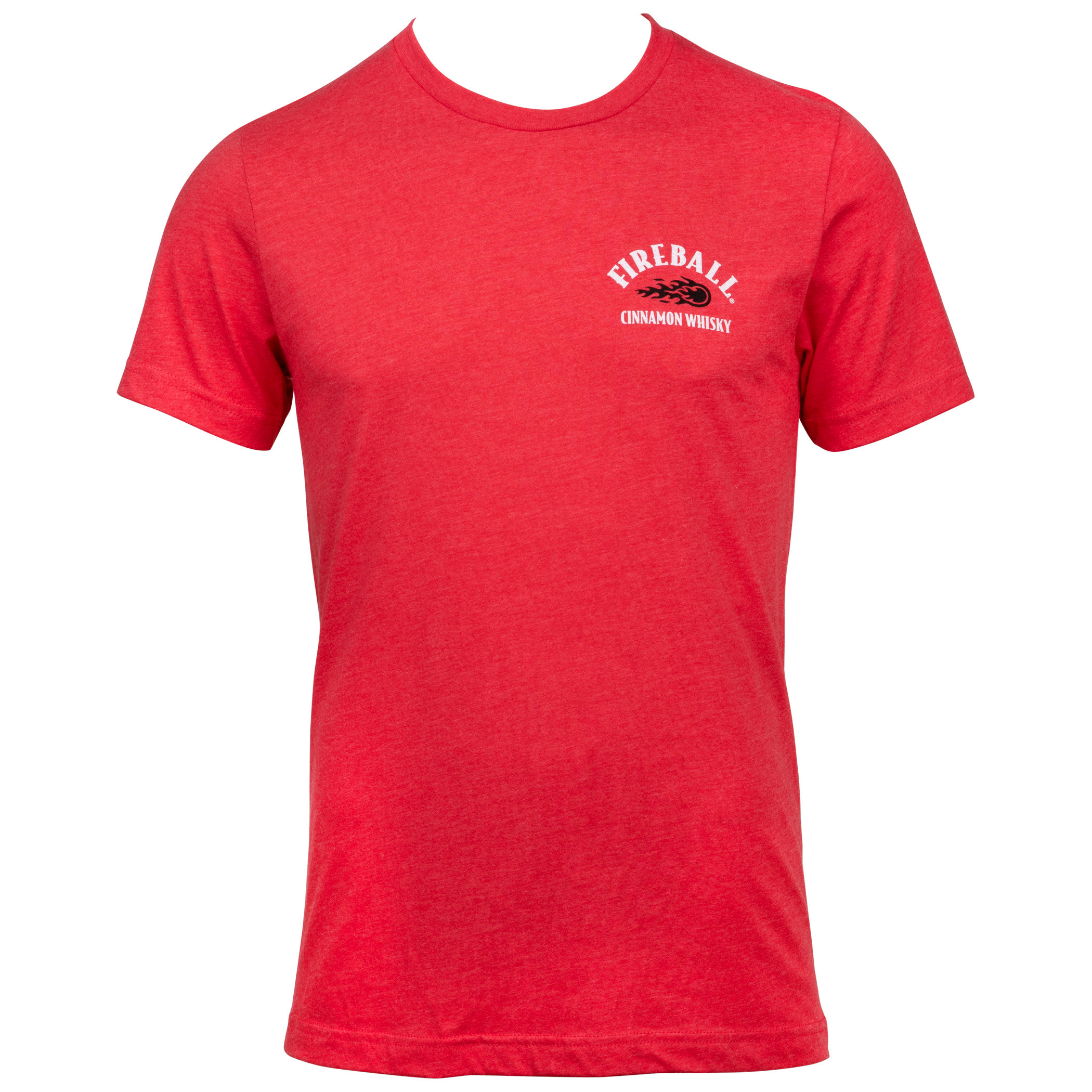 Fireball Whiskey Red Hot Logo Front and Back Print T-Shirt