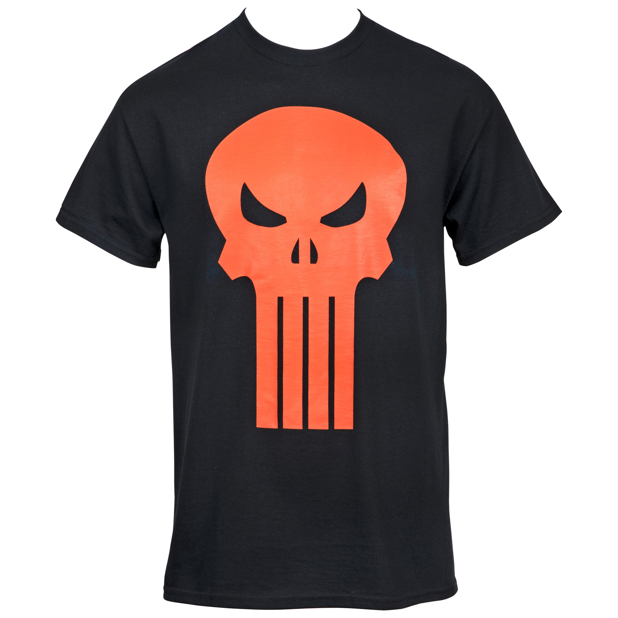 Marvel Punisher Logo In Red T-Shirt, Black