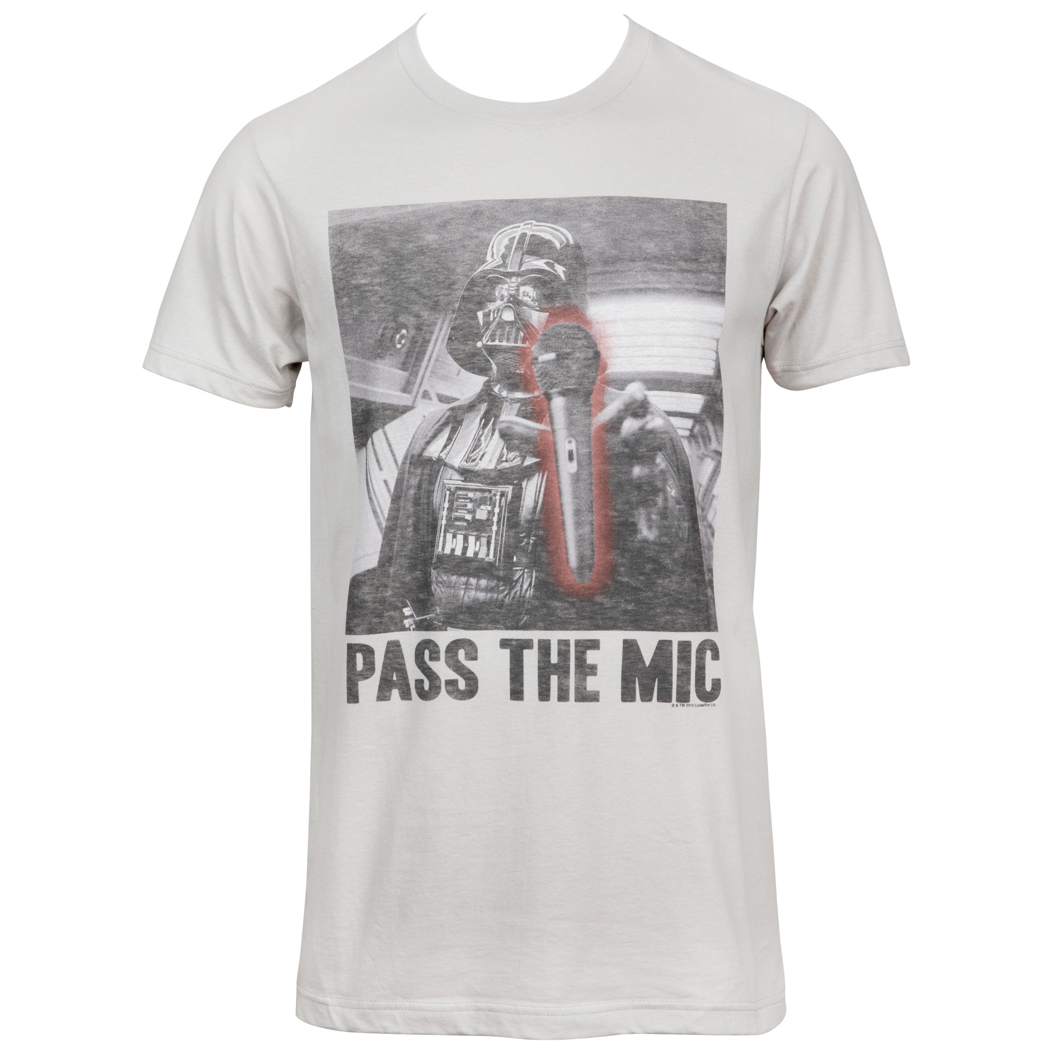 Star Wars Darth Vader Pass The Mic Junk Food T-Shirt, Grey