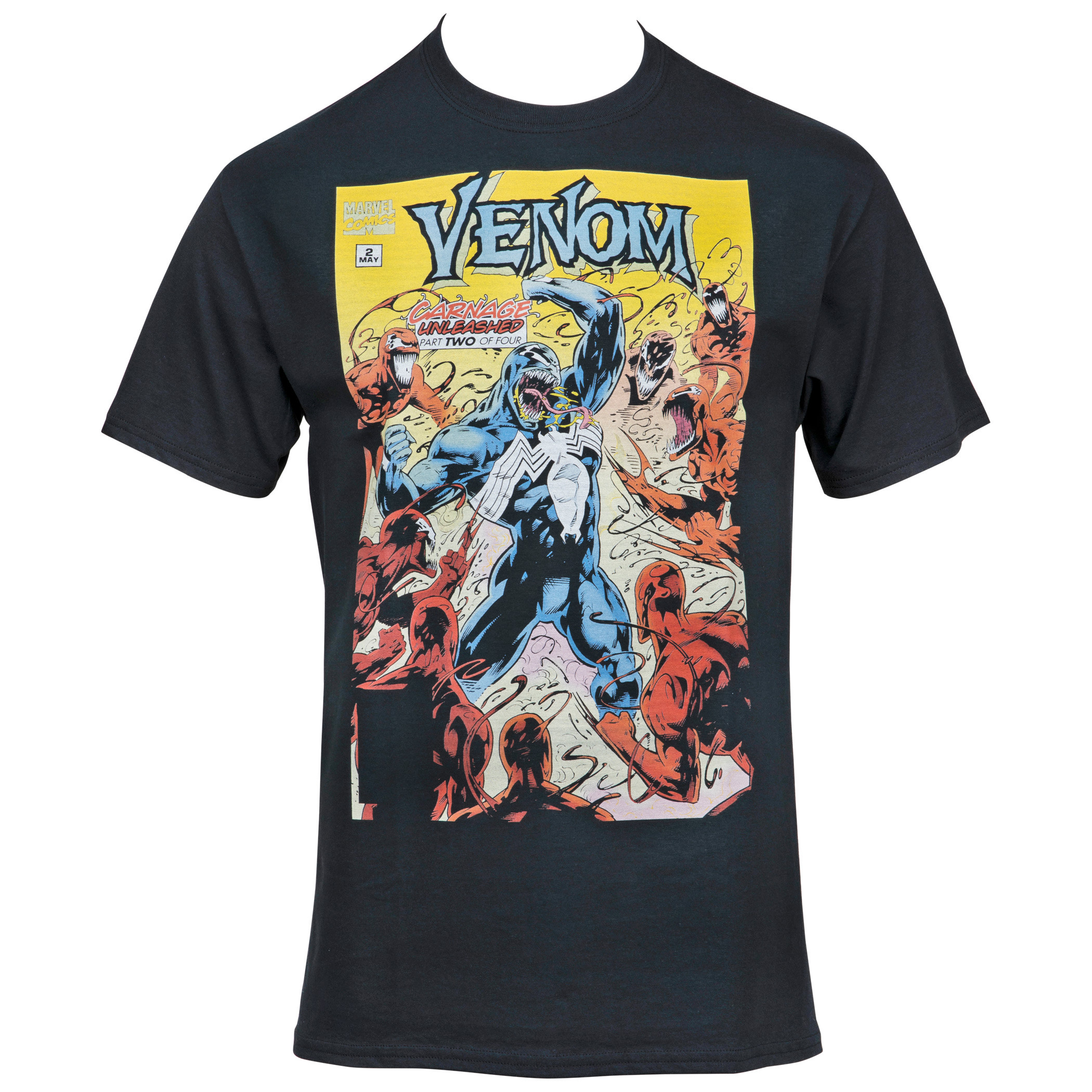 Venom VS Carnage Symbiotes Comic Cover T-Shirt, Grey