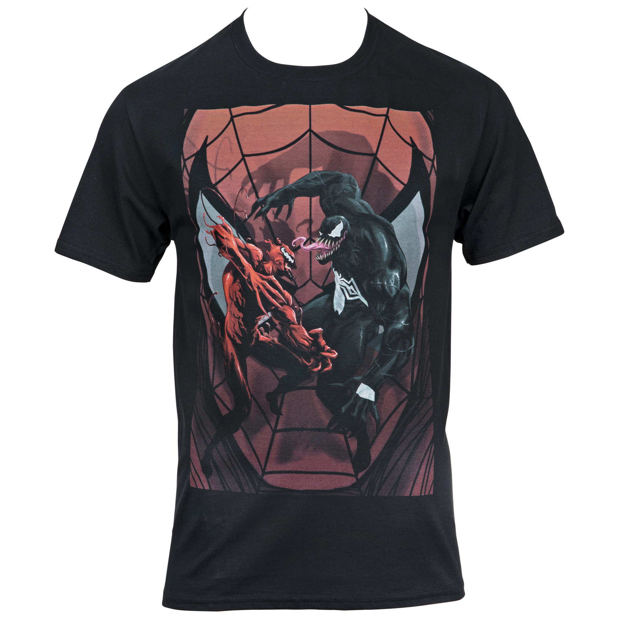 Spider-Man's Symbiotes Clash of Venom VS Carnage T-Shirt, Black