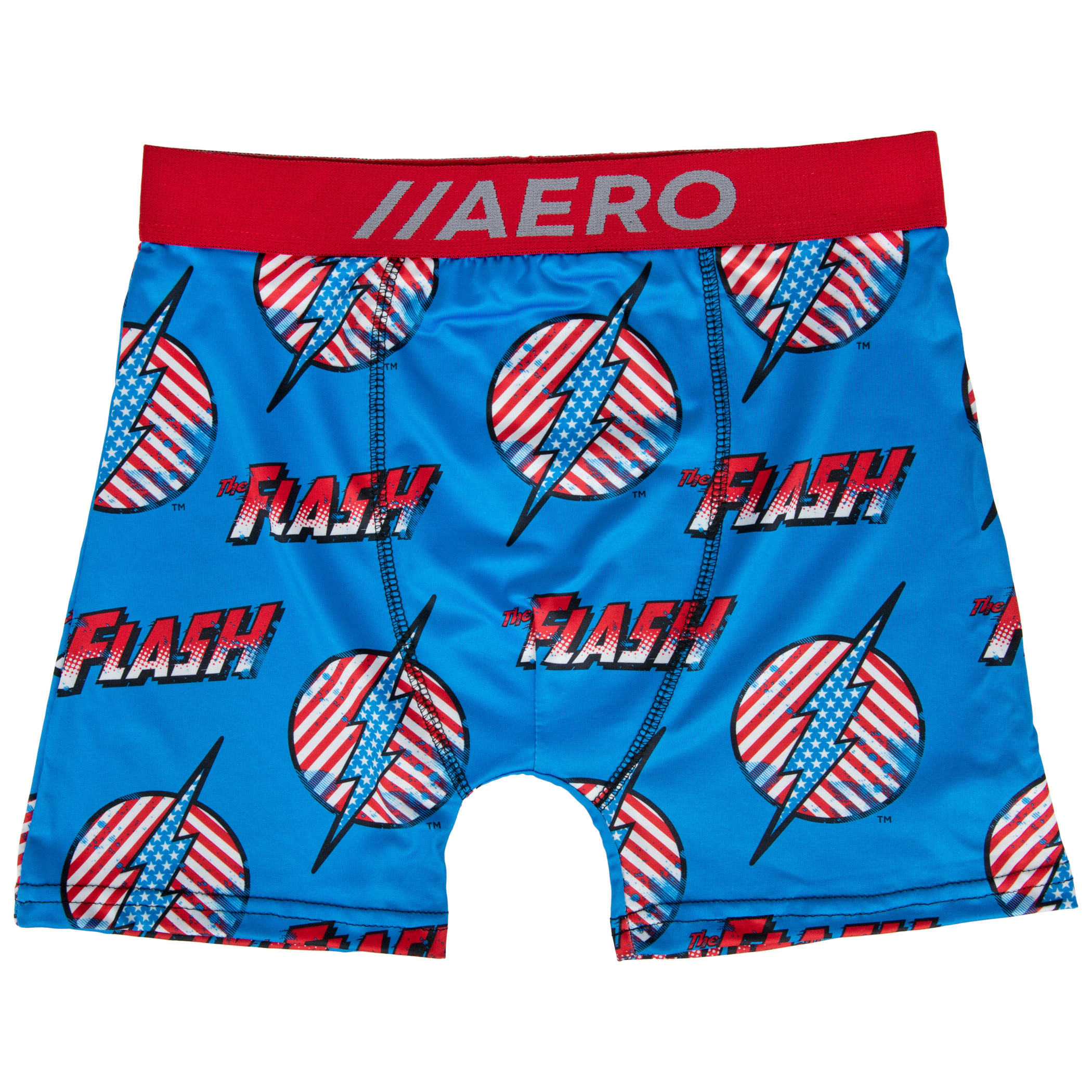 DC Comics Flash Symbols and Text Aero Boxer Briefs Underwear, Multi-Color