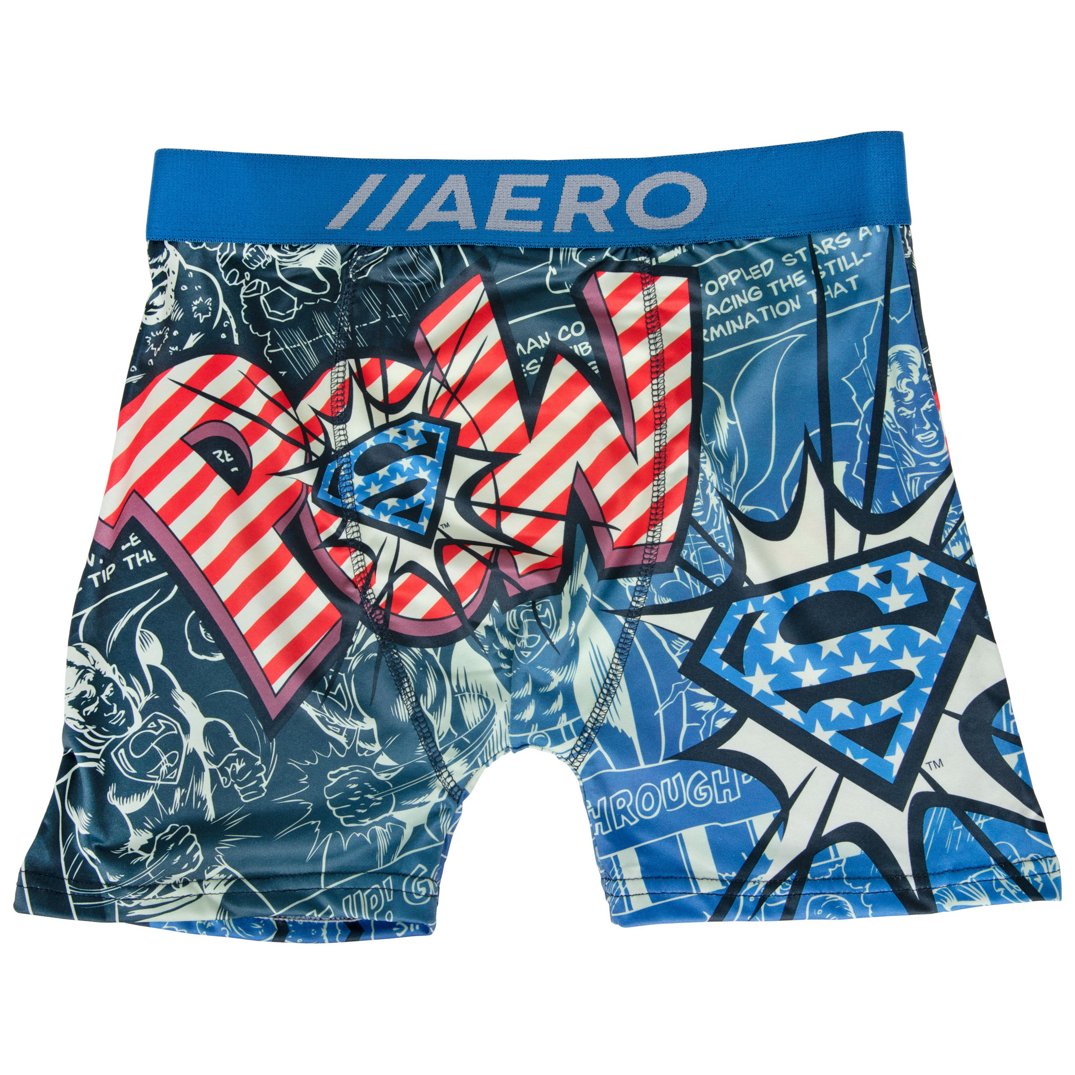 DC Comics Superman Pow! Aero Boxer Briefs, Multi-Color